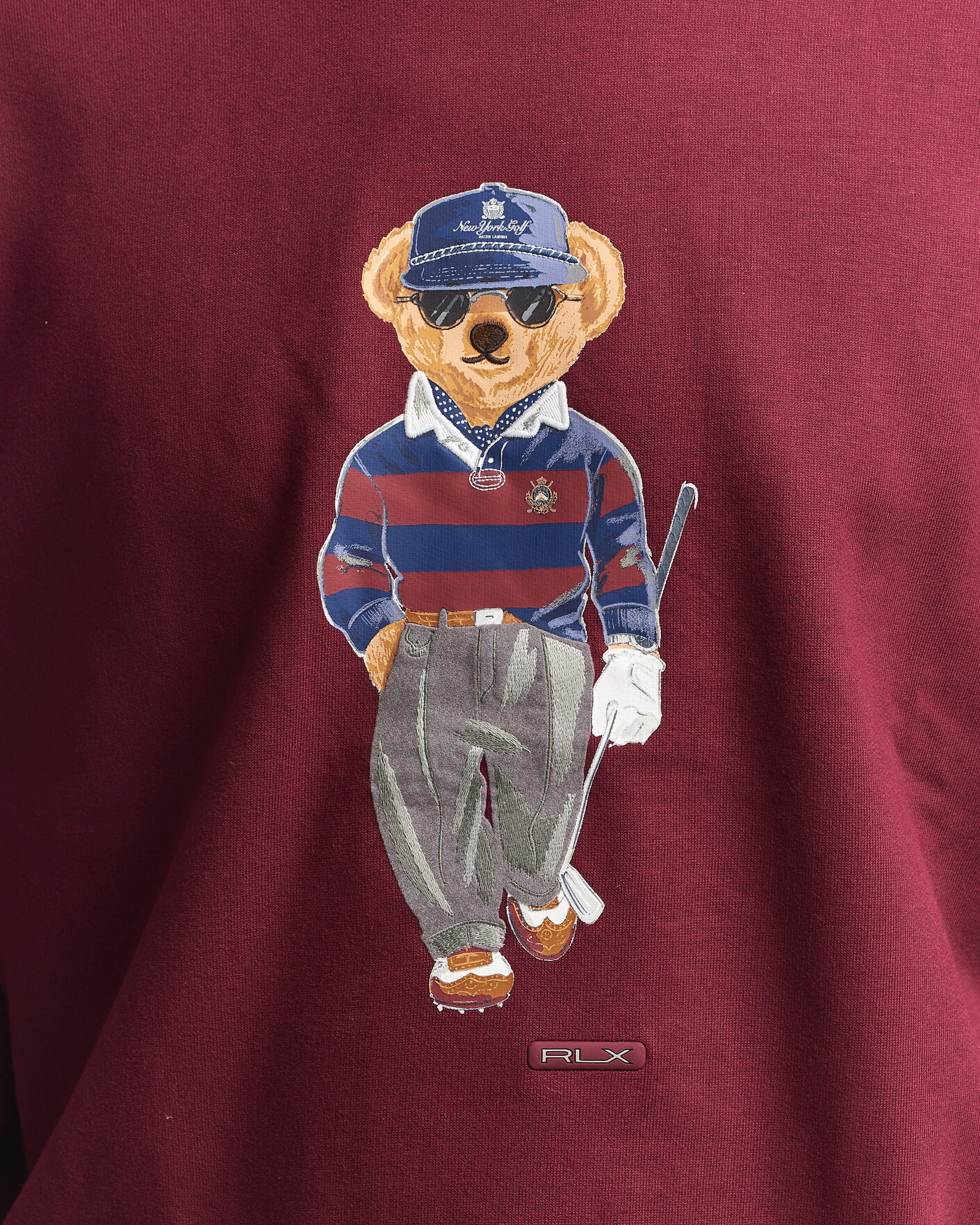 Herr | Tröjor | RLX Ralph Lauren | Polo Ralph Lauren Magic Fleece Bear Sweatshirt Classic Wine