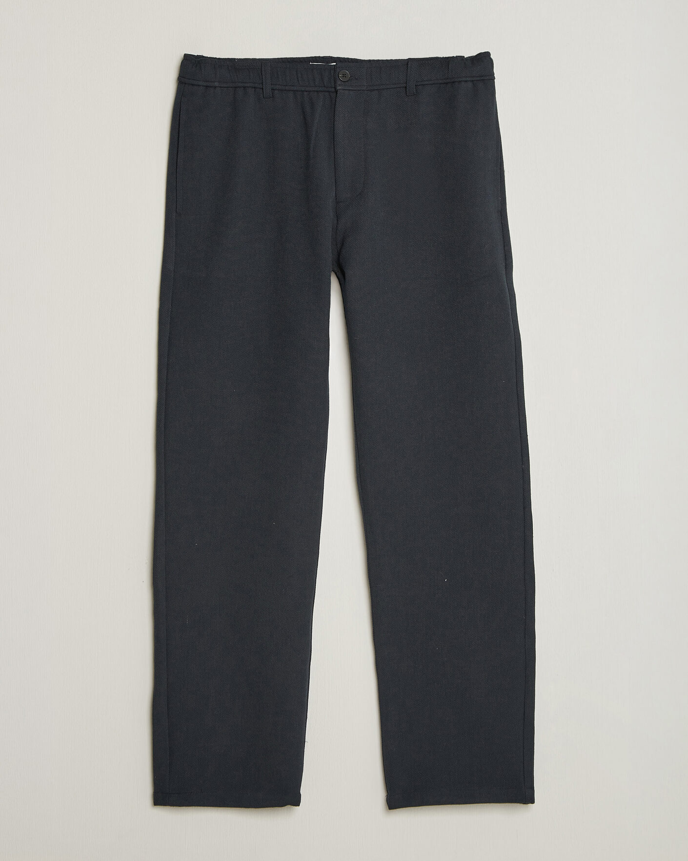 Herr | Byxor | Samsøe Samsøe | Jabari Brushed Cotton Drawstring Trousers Dark Grey Melange
