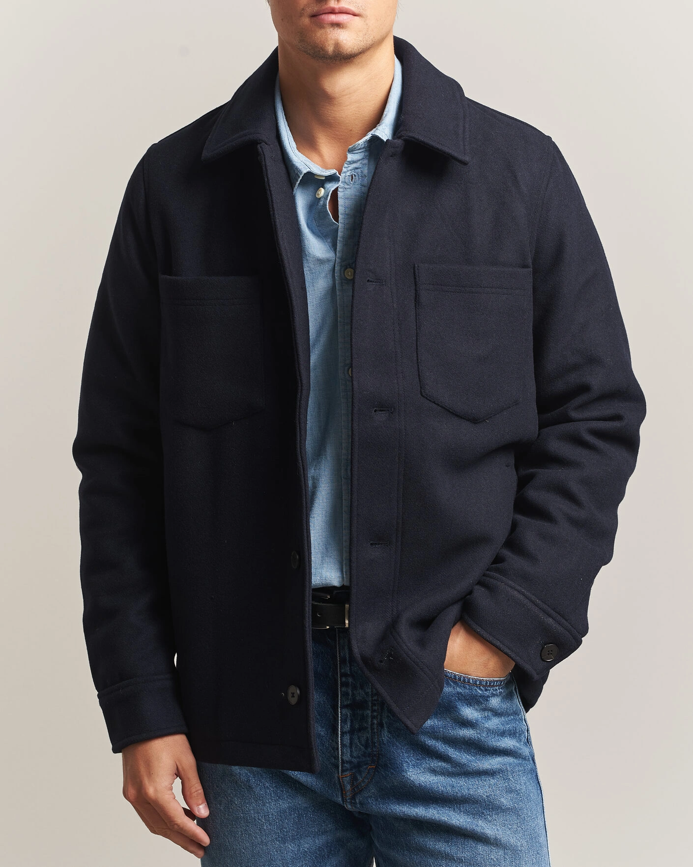 Herr | Jackor | Samsøe Samsøe | Pally Padded Shirt Jacket Salute Navy
