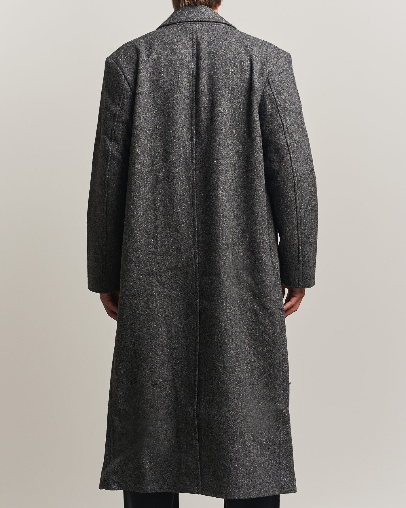 Herr | Jackor | Samsøe Samsøe | Vince Wool Double Breasted Coat Dark Grey Melange