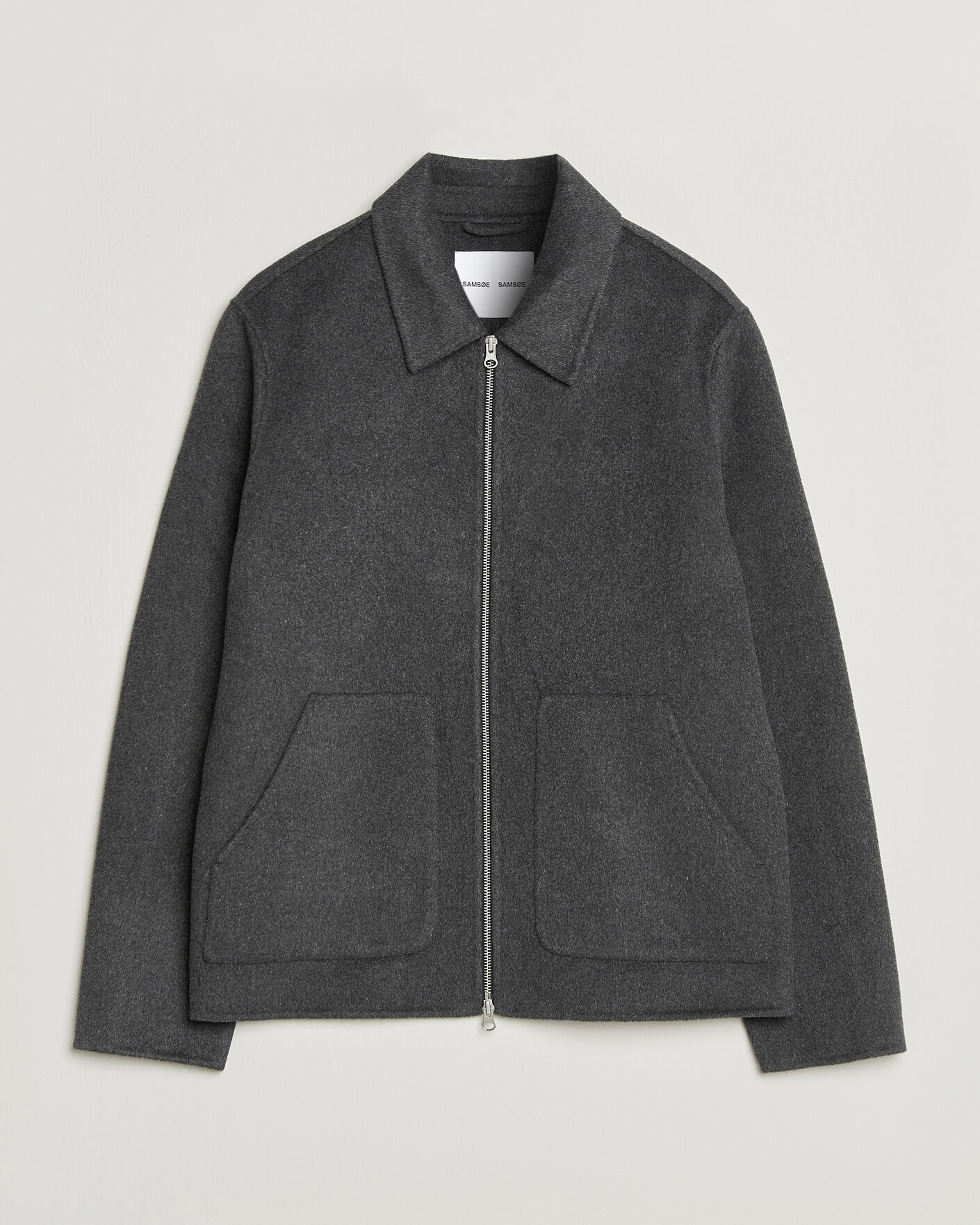 Herr | Jackor | Samsøe Samsøe | Paulo Wool Shirt Jacket Dark Grey Melange