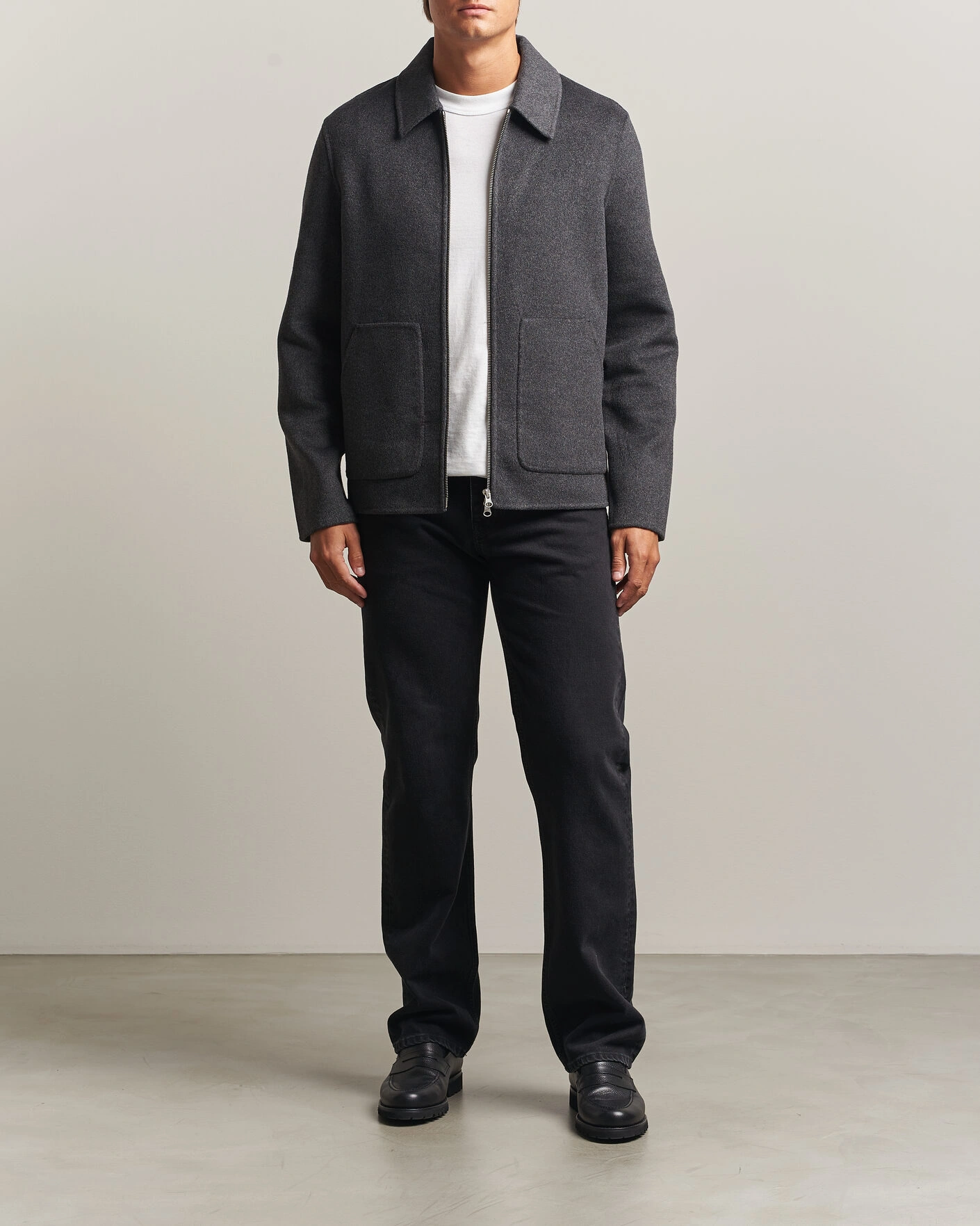 Herr | Jackor | Samsøe Samsøe | Paulo Wool Shirt Jacket Dark Grey Melange