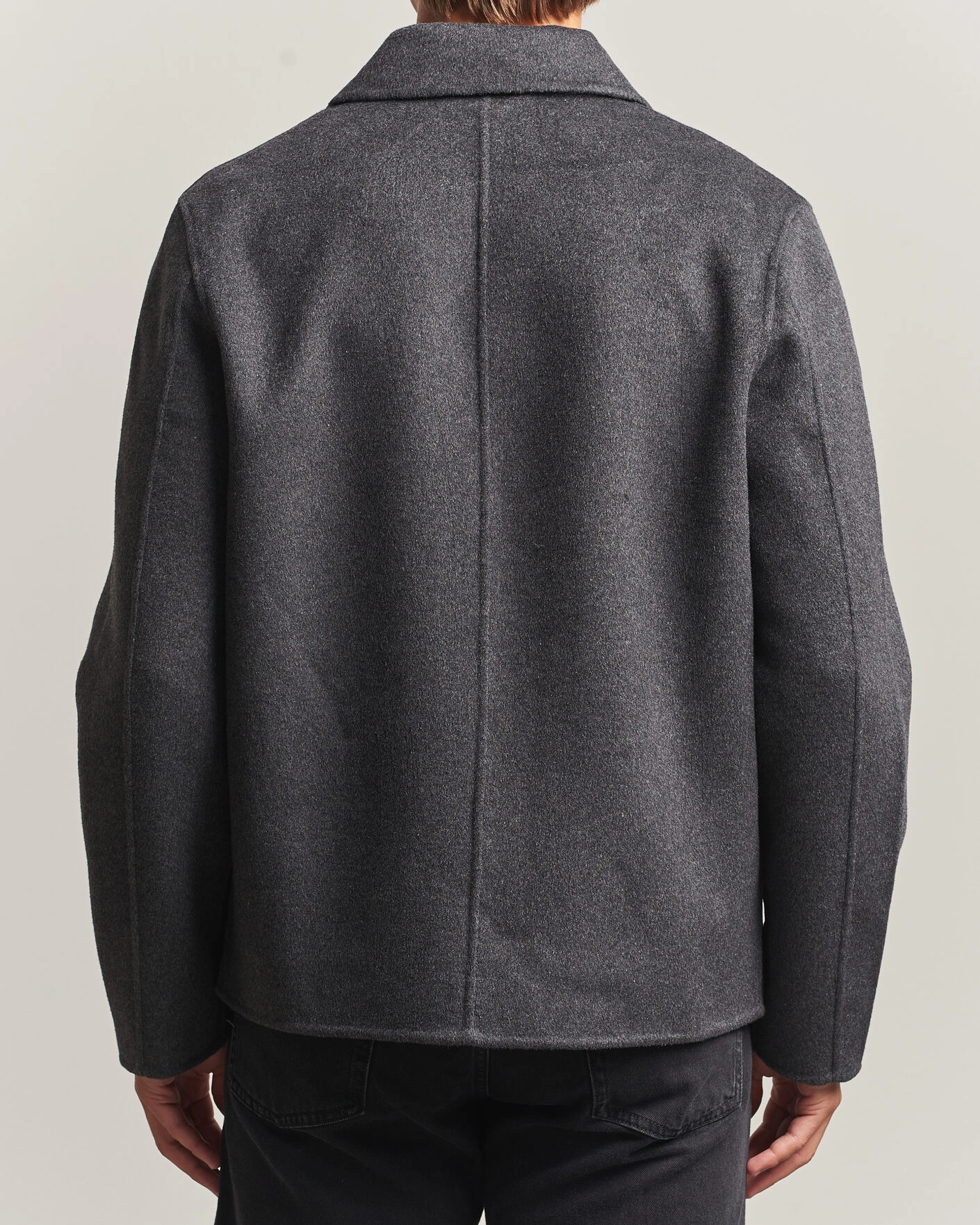 Herr | Jackor | Samsøe Samsøe | Paulo Wool Shirt Jacket Dark Grey Melange