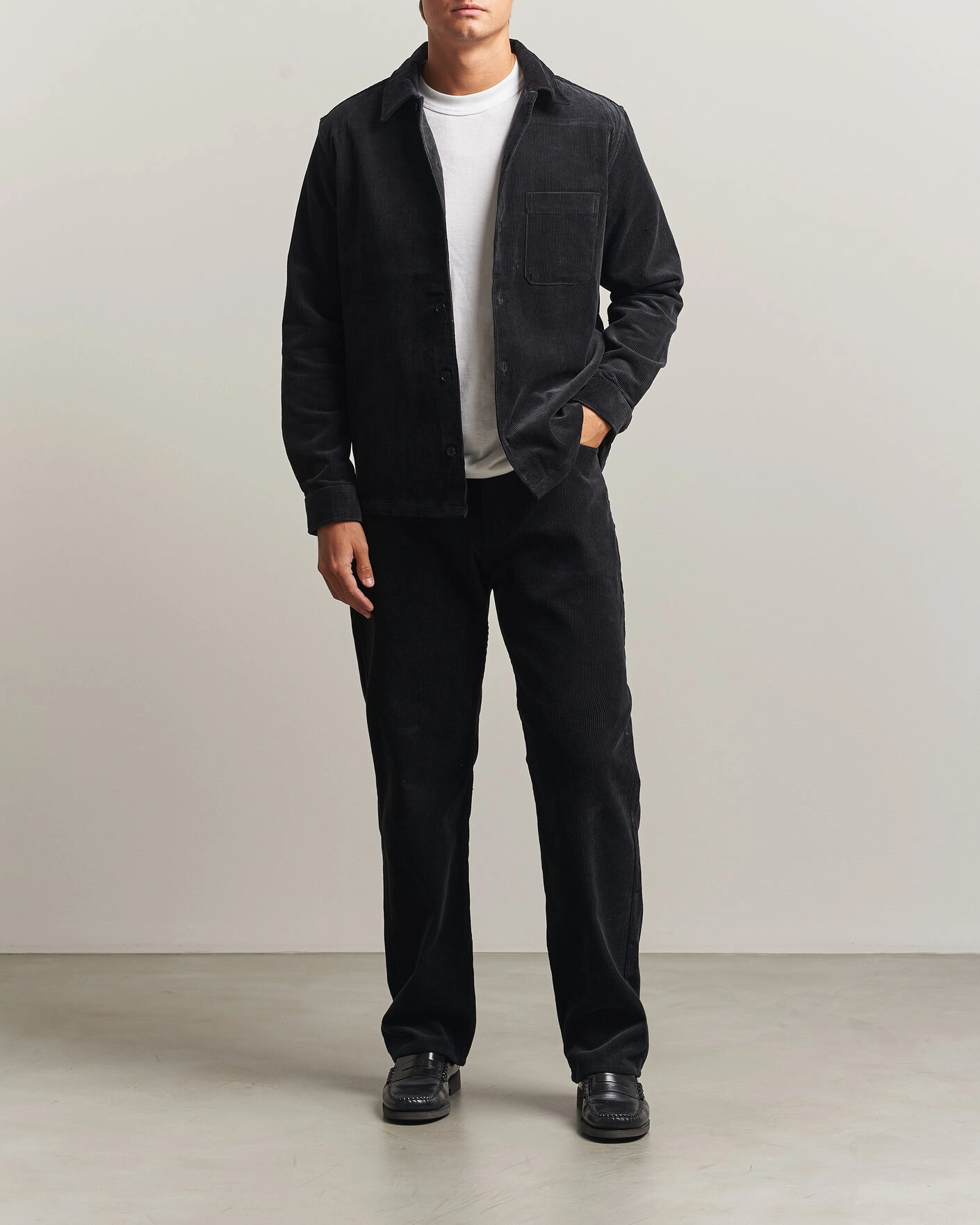 Herr | Skjortor | Samsøe Samsøe | Damon Corduroy Overshirt Black