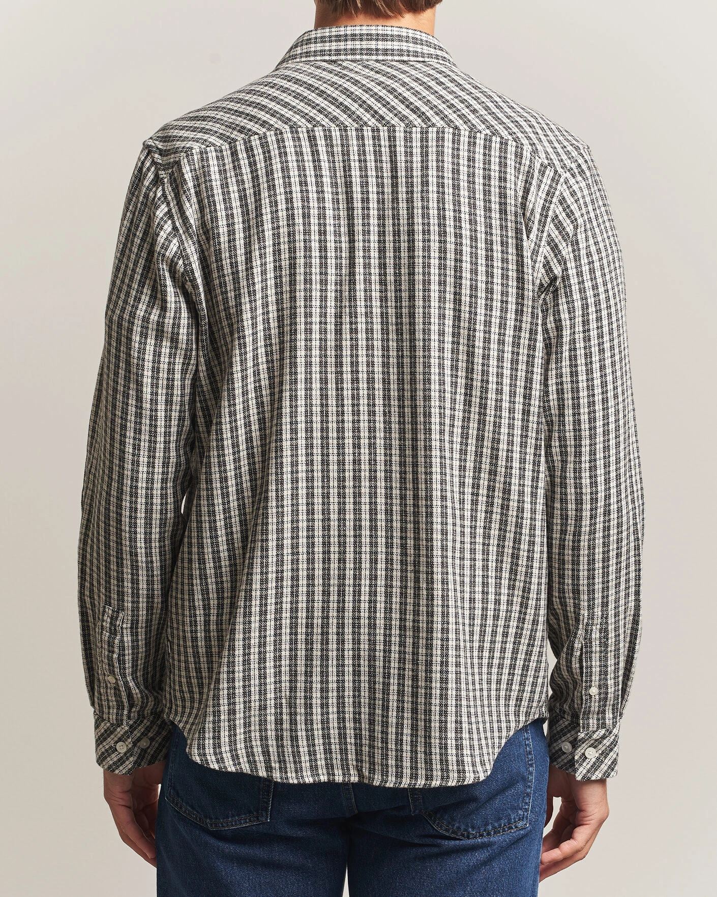 Herr | Skjortor | Samsøe Samsøe | Ryan Brushed Cotton Checked Shirt Brown