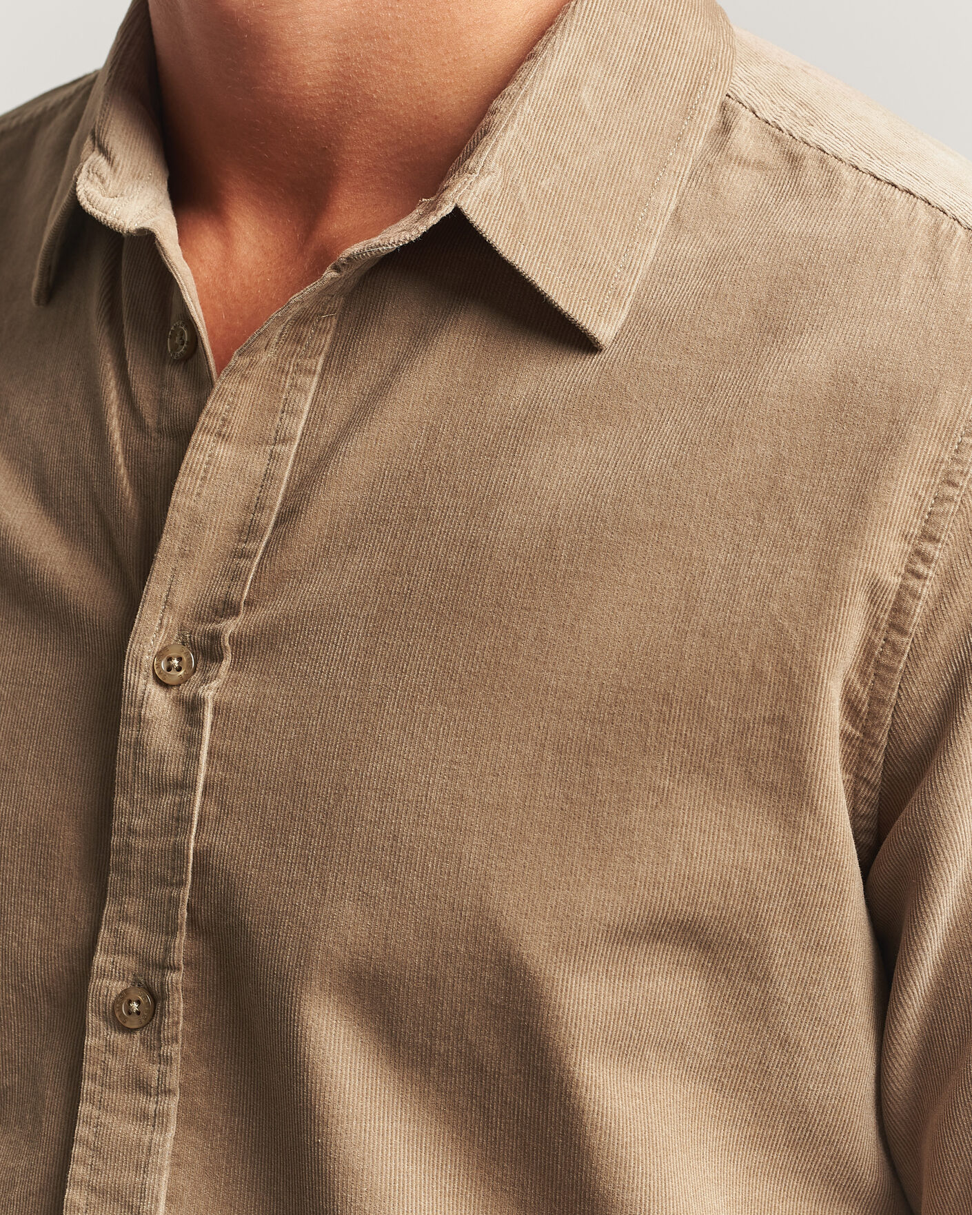 Herr | Skjortor | Samsøe Samsøe | Liam Baby Cord Shirt Lead Gray
