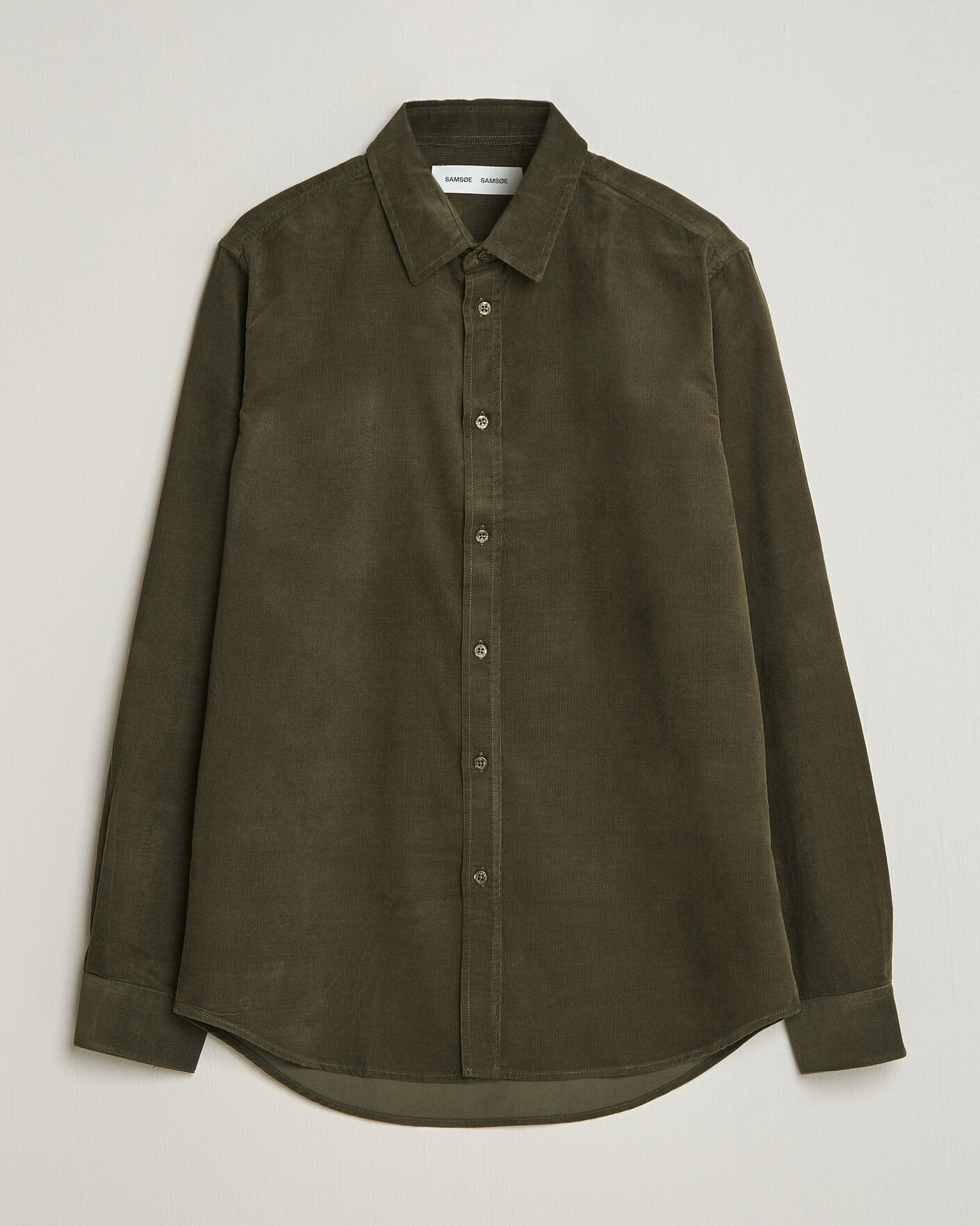 Herr | Skjortor | Samsøe Samsøe | Liam Baby Cord Shirt Forest Night