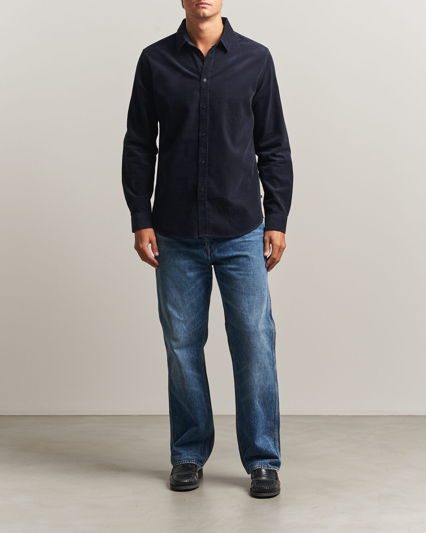 Herr | Skjortor | Samsøe Samsøe | Liam Baby Cord Shirt Salute Navy