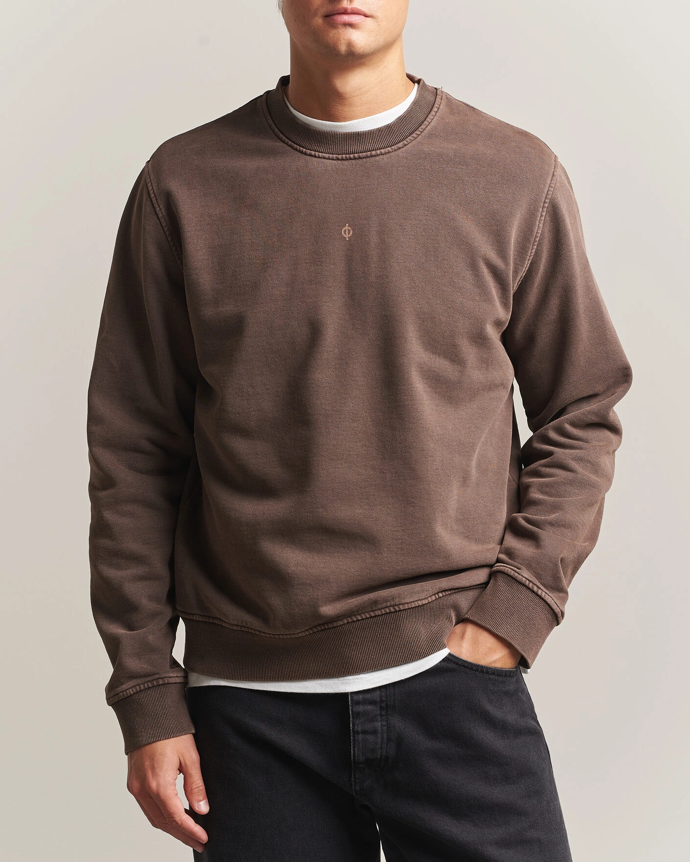 Herr | Tröjor | Samsøe Samsøe | Ollie Washed Crew Neck Sweatshirt Delicioso