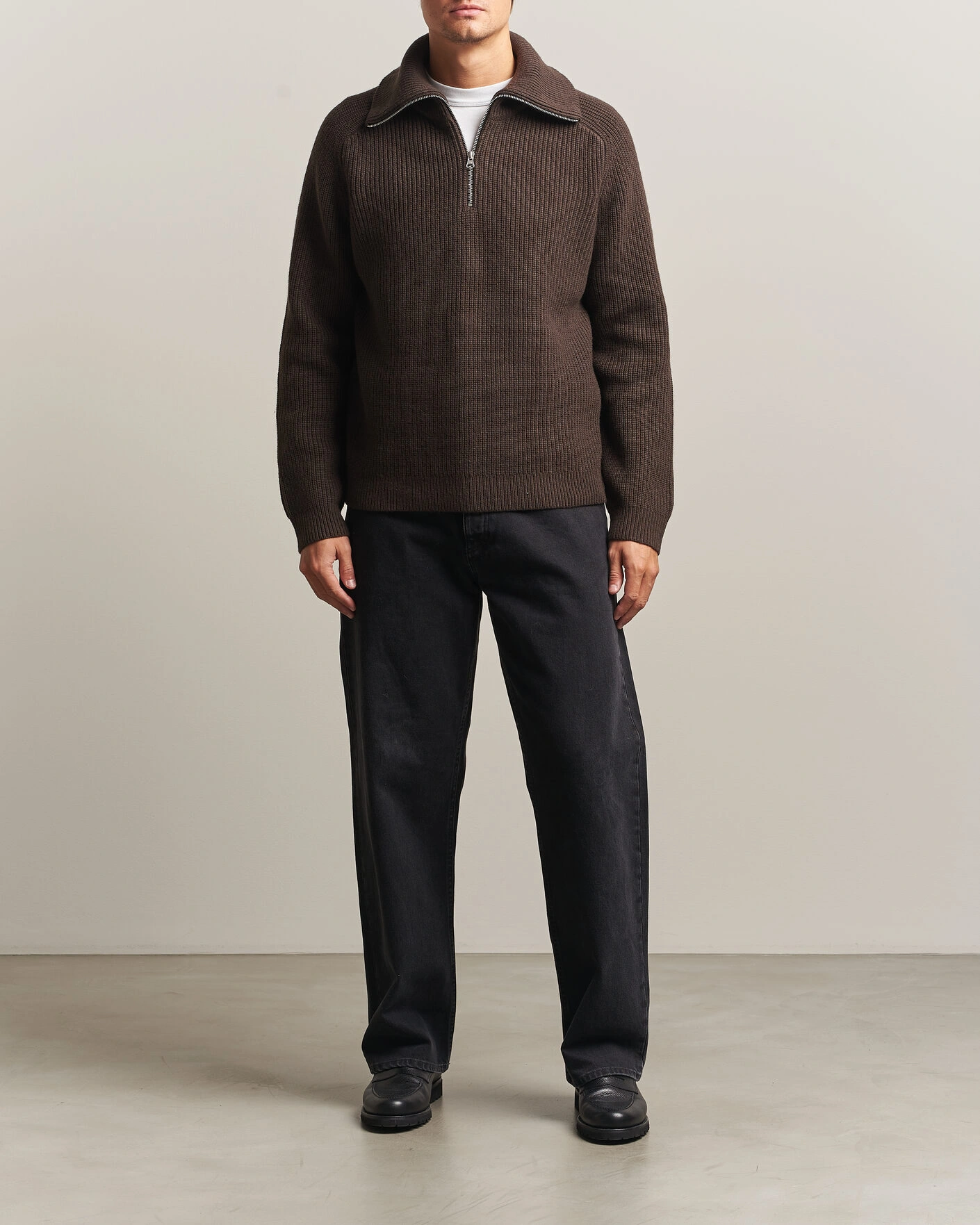Herr | Tröjor | Samsøe Samsøe | Rick Wool Heavy Knitted Half Zip Delicioso
