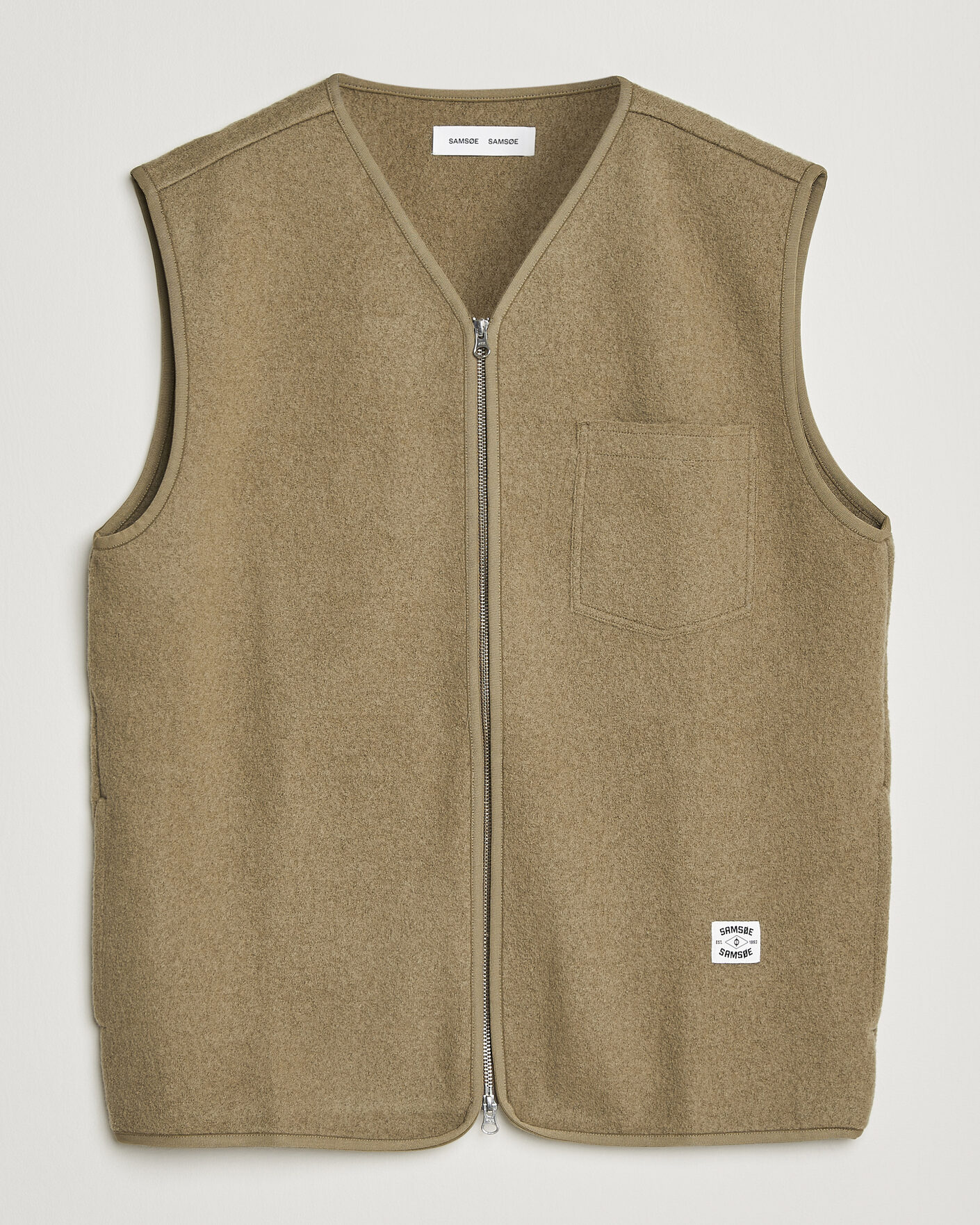 Herr | Tröjor | Samsøe Samsøe | Hannes Boiled Wool Vest Lead Gray