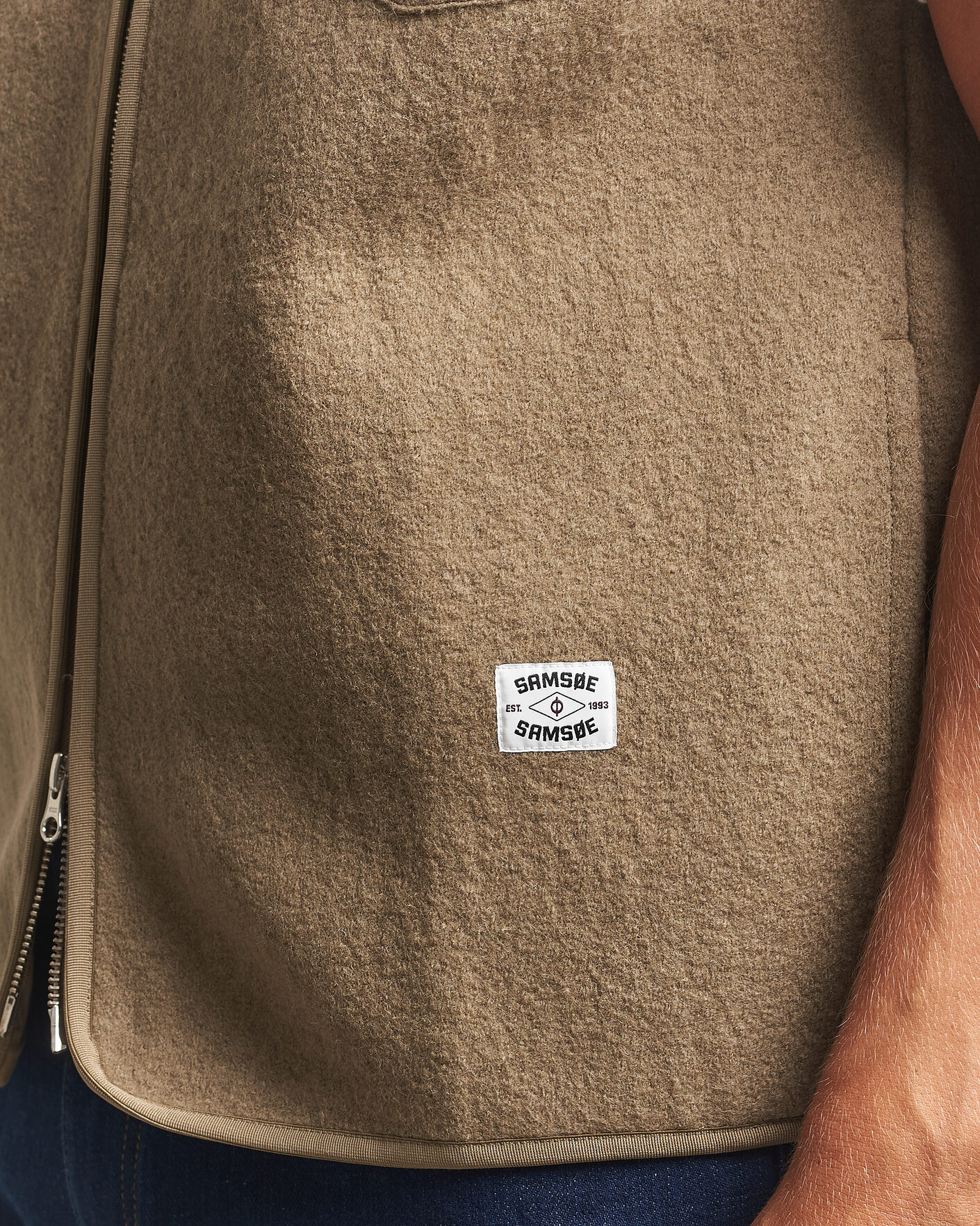 Herr | Tröjor | Samsøe Samsøe | Hannes Boiled Wool Vest Lead Gray
