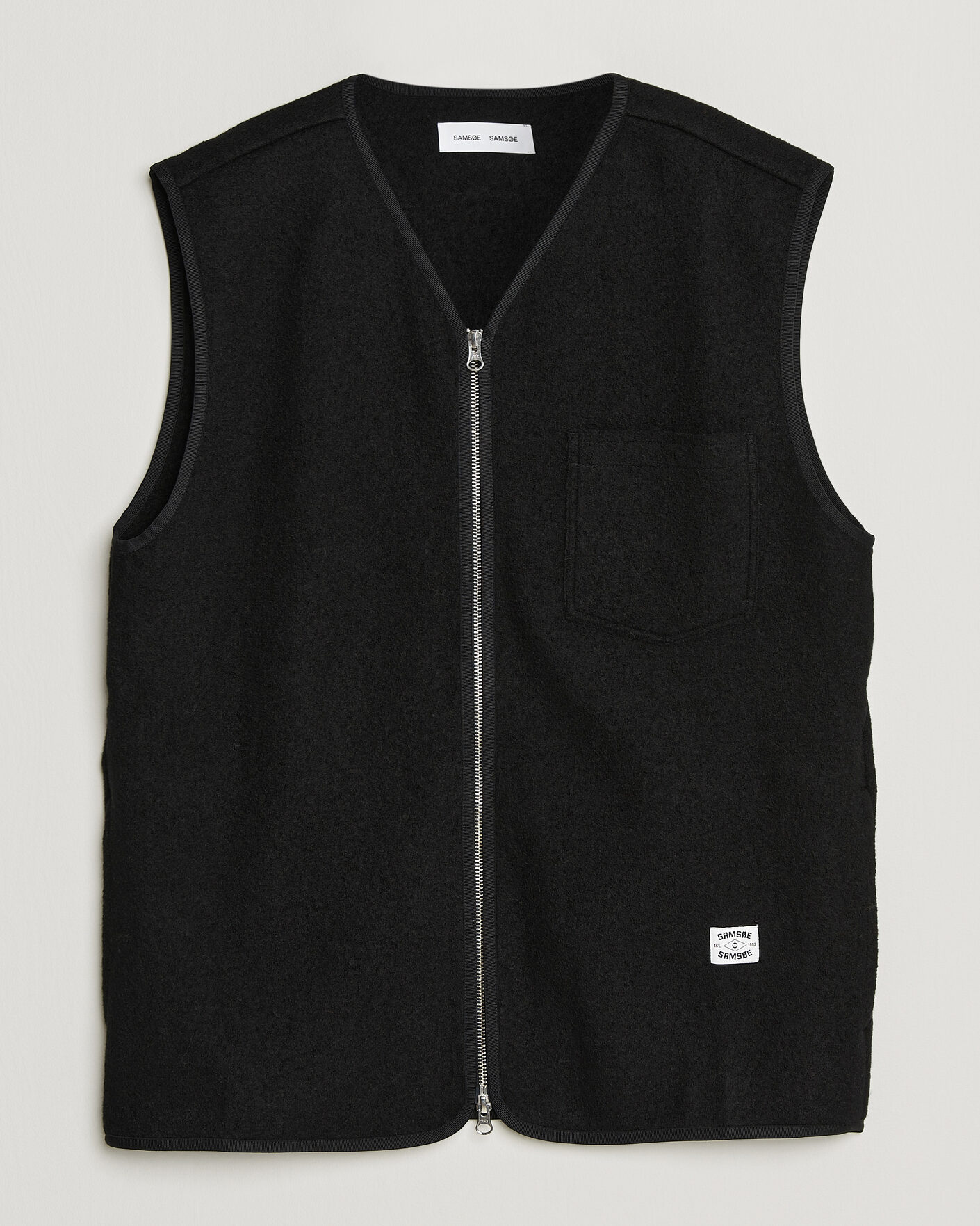 Herr | Tröjor | Samsøe Samsøe | Hannes Boiled Wool Vest Black