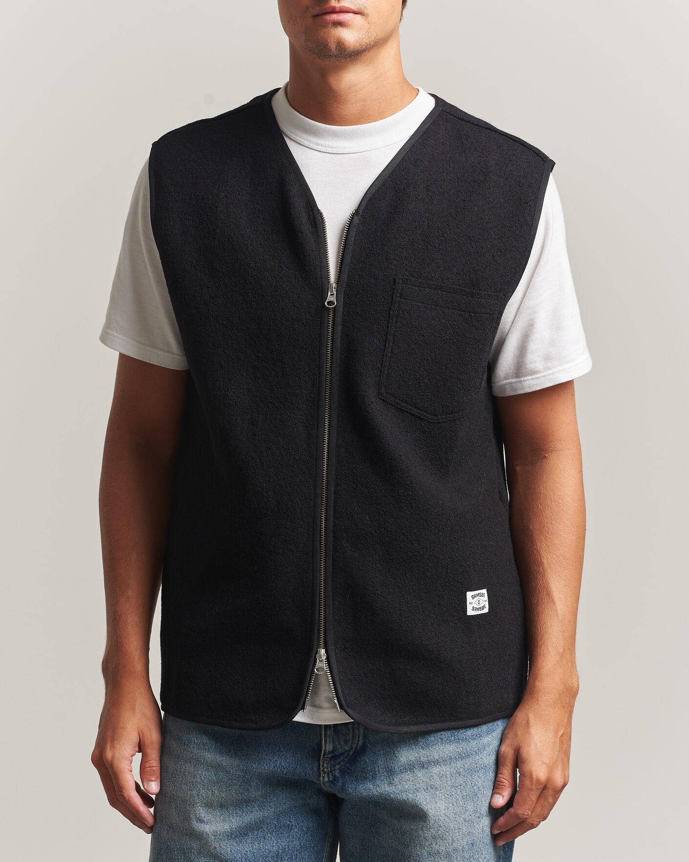 Herr | Tröjor | Samsøe Samsøe | Hannes Boiled Wool Vest Black
