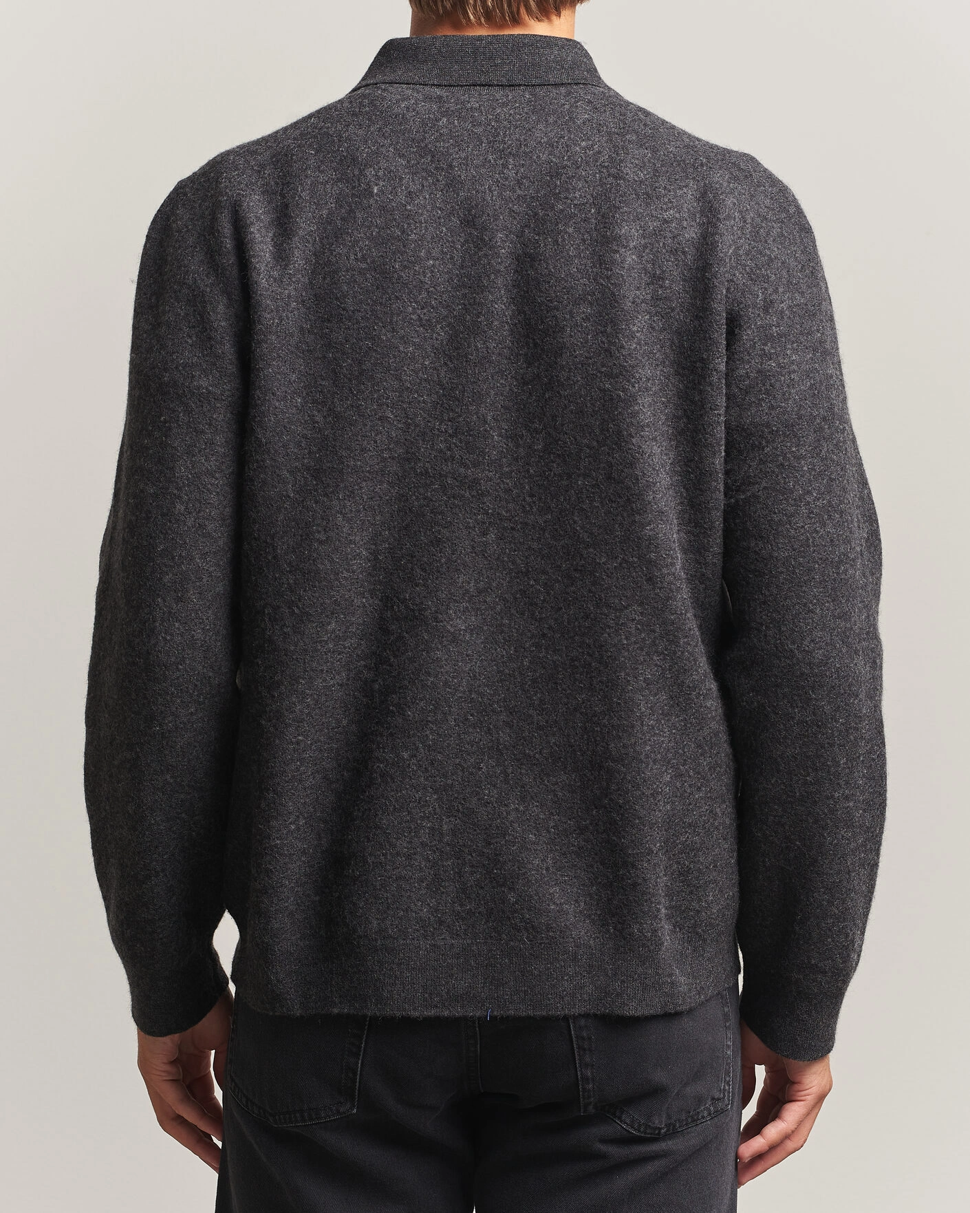 Herr | Tröjor | Samsøe Samsøe | Richard Wool Knitted Cardigan Dark Grey Melange