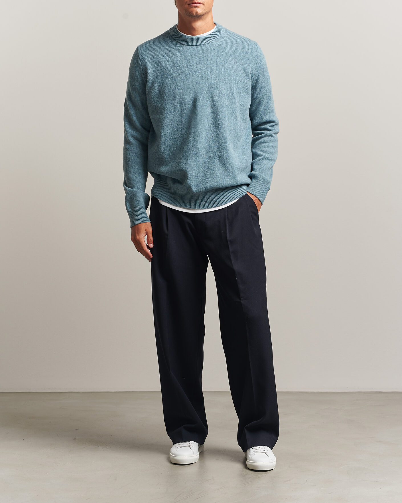 Herr | Tröjor | Samsøe Samsøe | Isak Knitted Crew Neck Stormy Sea