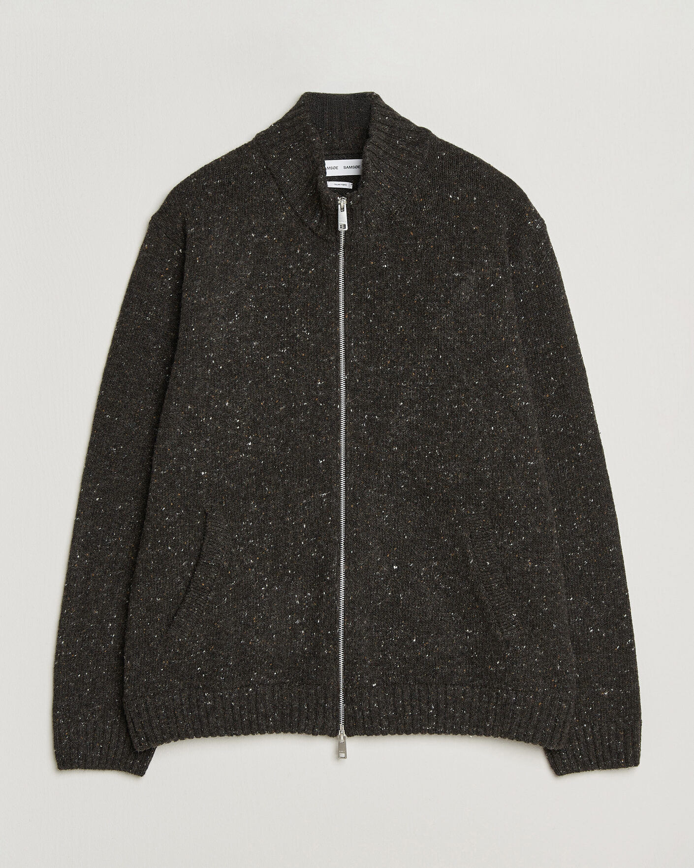 Herr | Tröjor | Samsøe Samsøe | Nate Donegal Wool Knitted Full Zip Delicioso