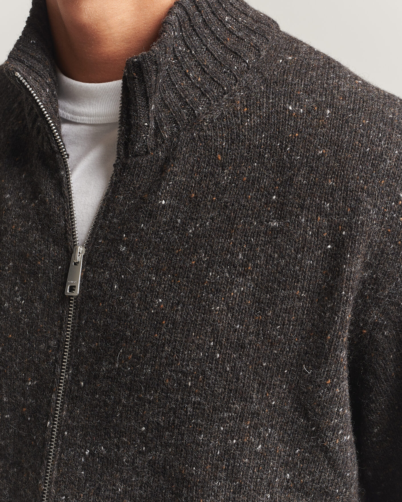 Herr | Tröjor | Samsøe Samsøe | Nate Donegal Wool Knitted Full Zip Delicioso