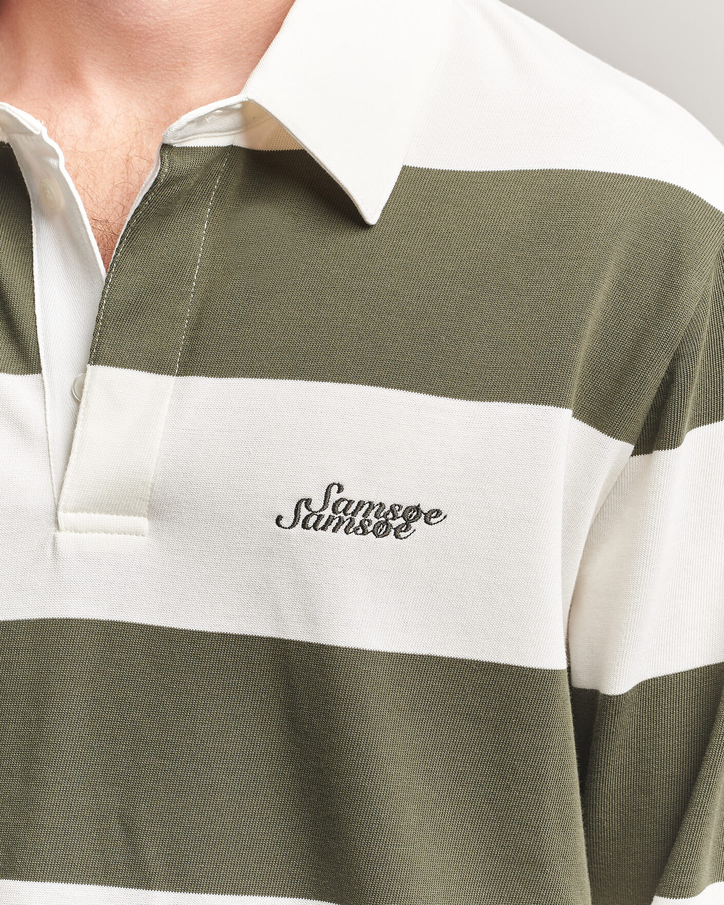 Herr | Tröjor | Samsøe Samsøe | Kevin Barstriped Rugger Forest Night/White
