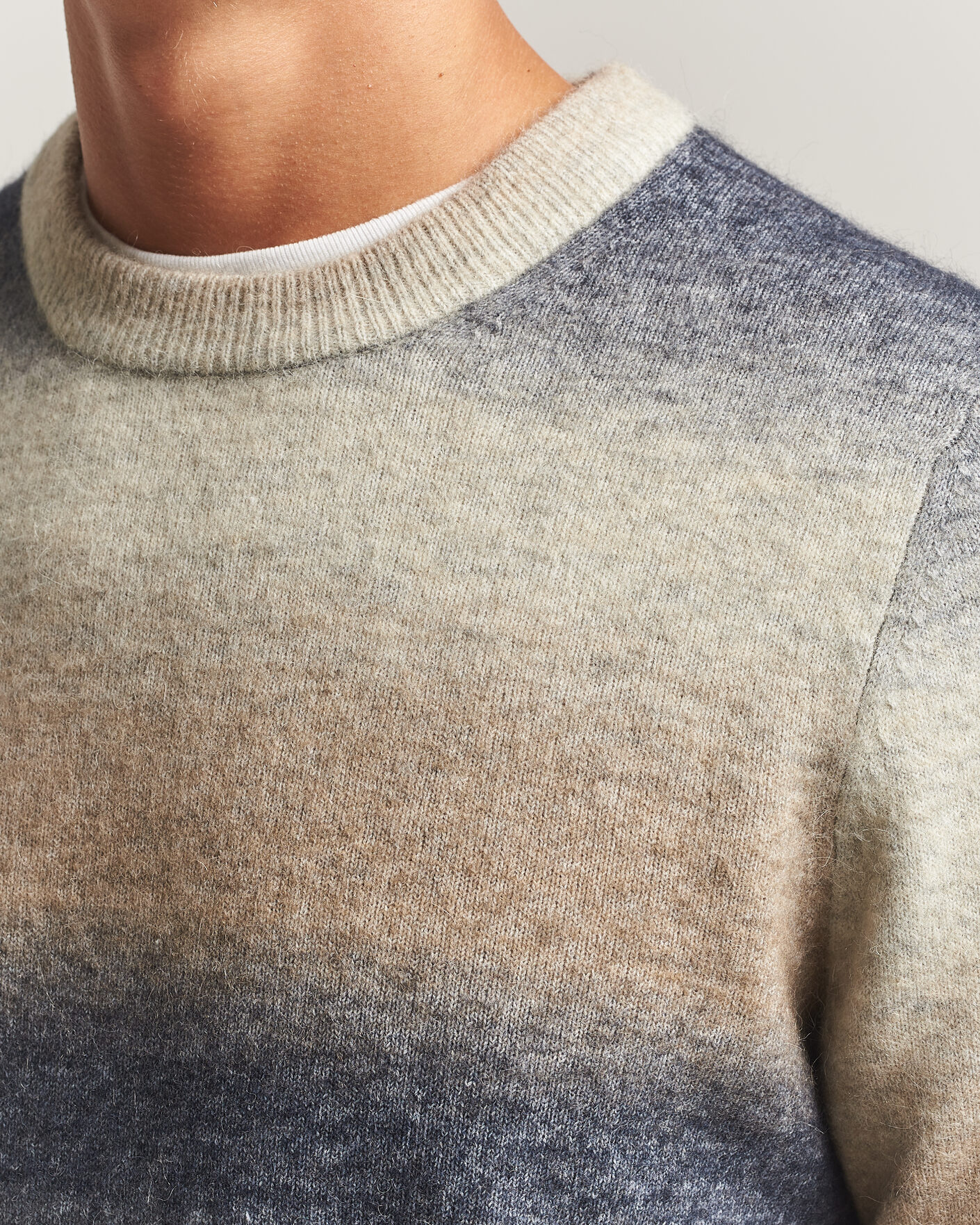 Herr | Tröjor | Samsøe Samsøe | Aiden Wool/Alpaca Knitted Striped Sweater Multi