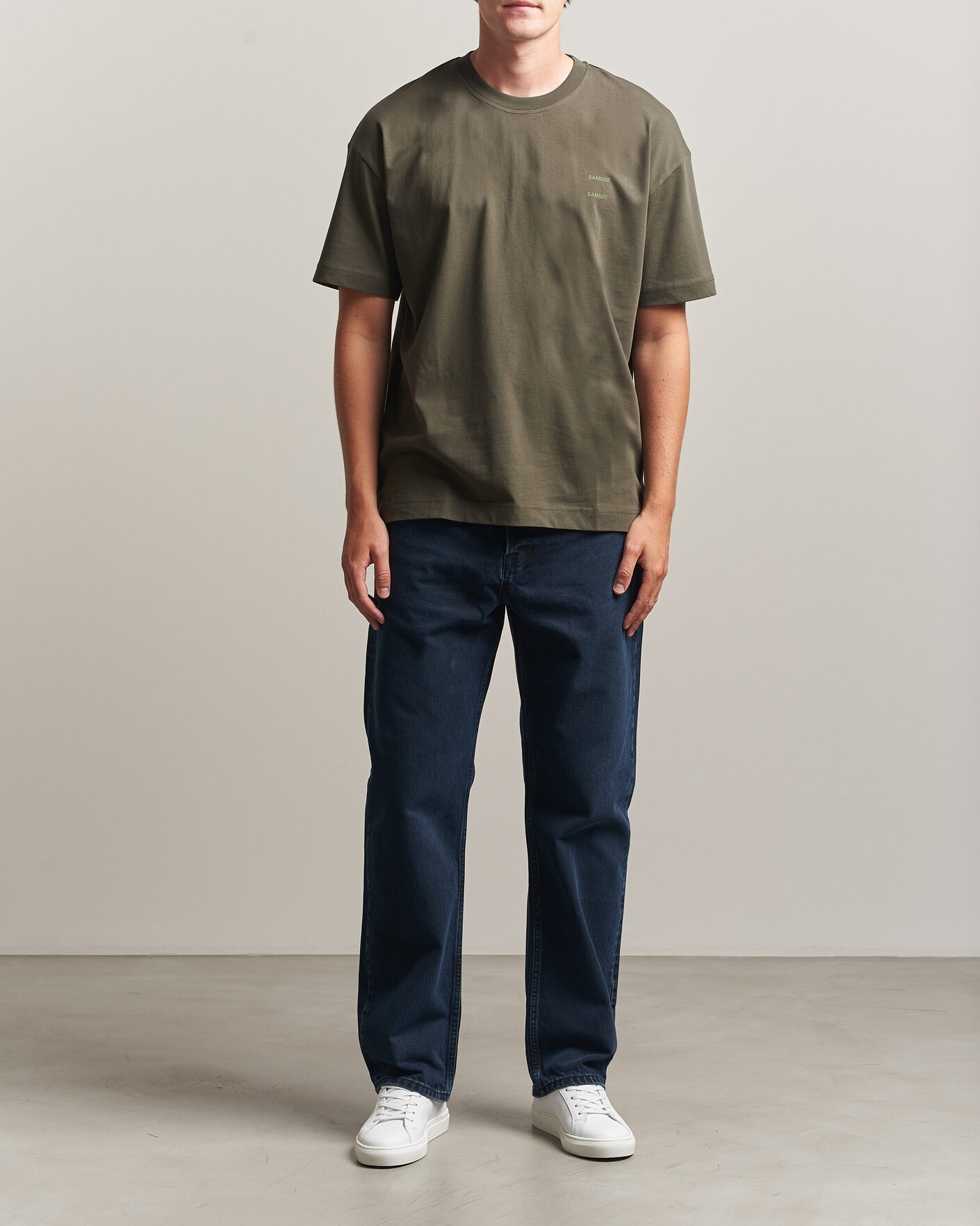 Herr | T-Shirts | Samsøe Samsøe | Joel Organic Cotton T-Shirt Forest Night