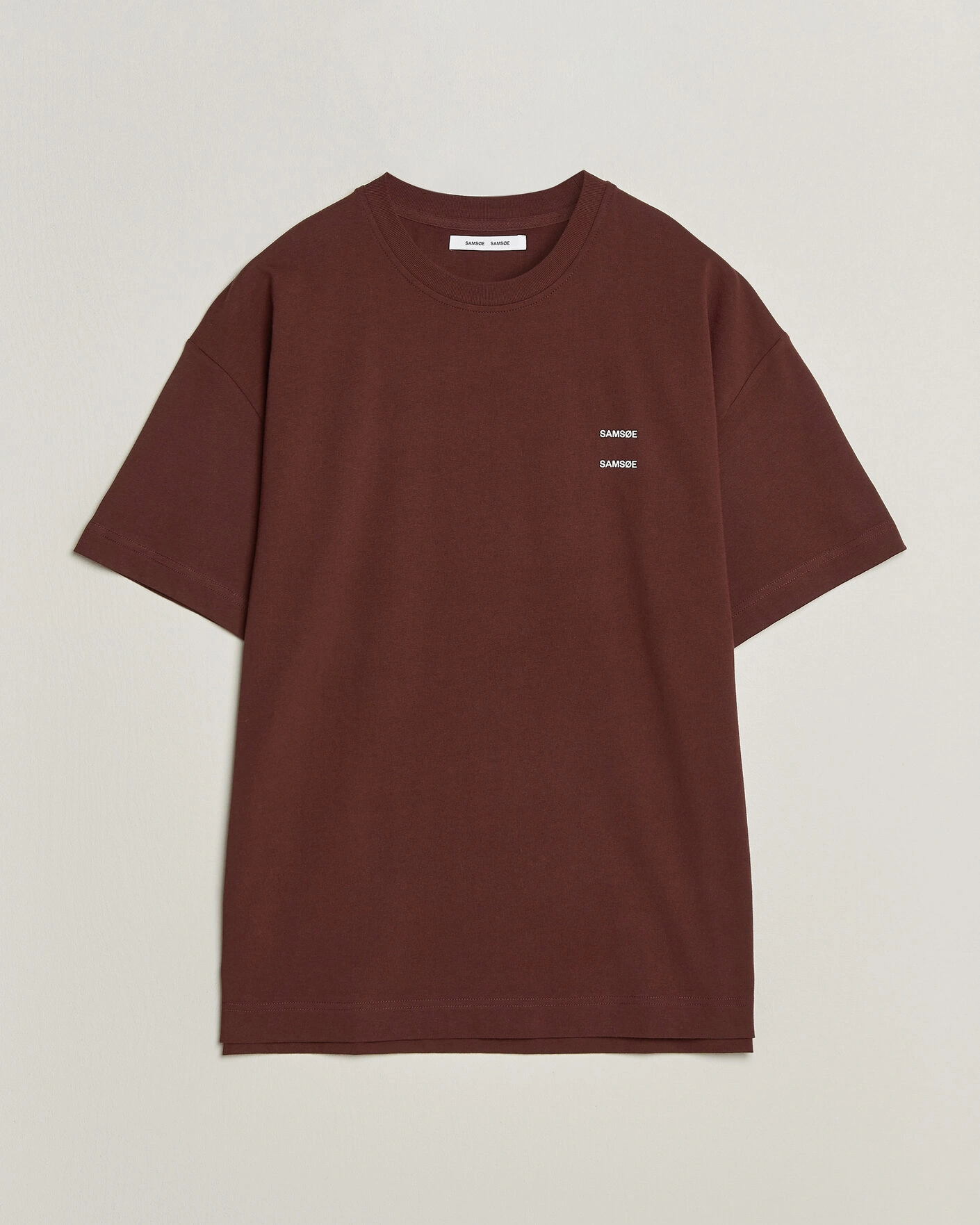 Herr | T-Shirts | Samsøe Samsøe | Joel Organic Cotton T-Shirt Bitter Chocolate