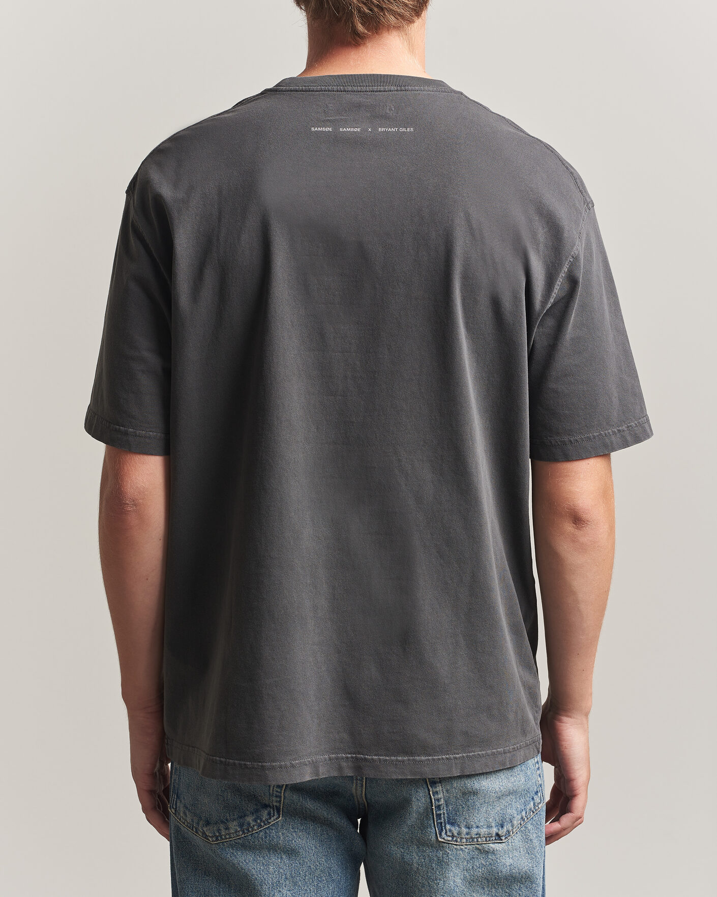 Herr | T-Shirts | Samsøe Samsøe | Giles Printed Crew Neck T-Shirt Black Lines