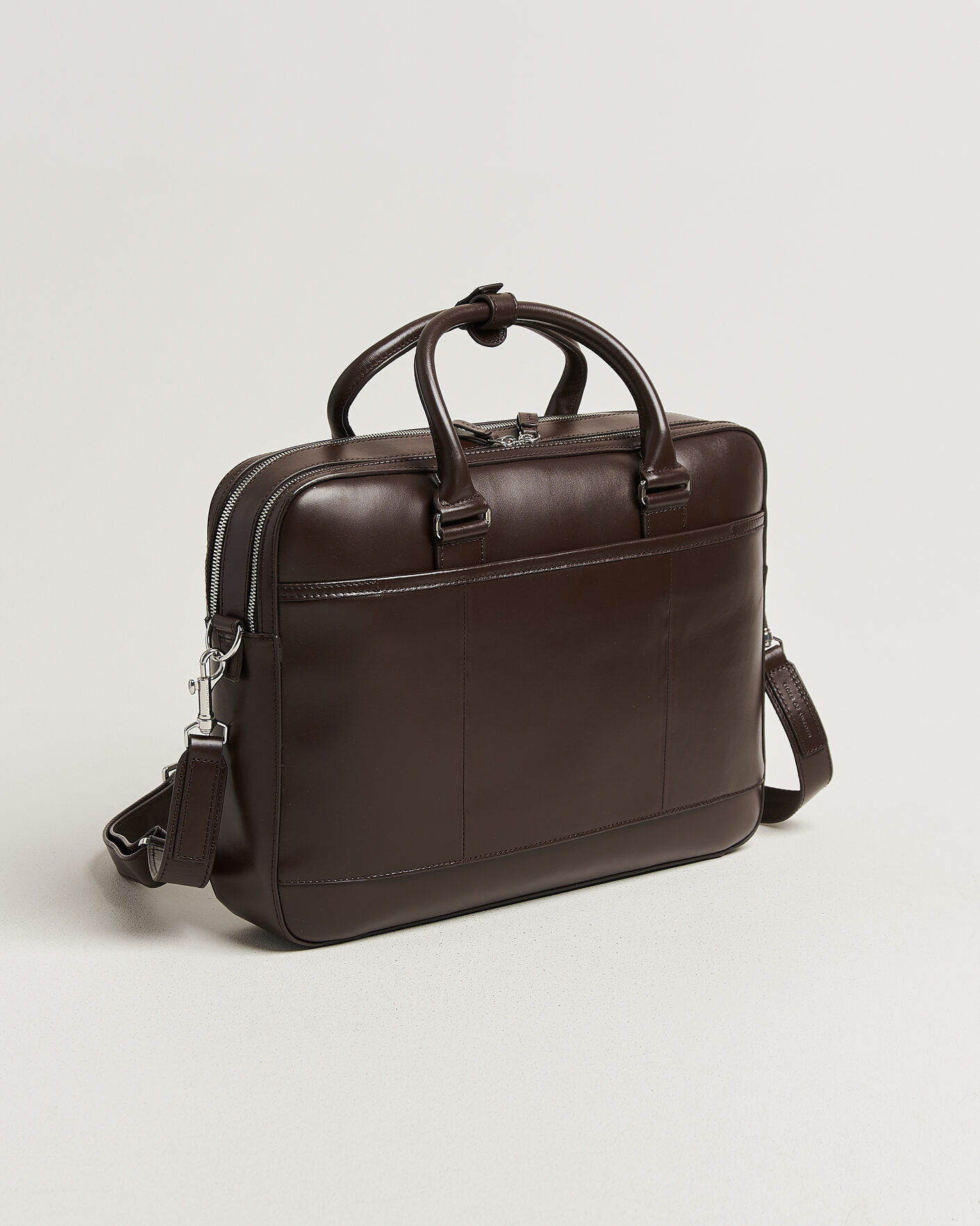Herr | Väskor | Tiger of Sweden | Burin Smooth Leather Briefcase Dark Brown