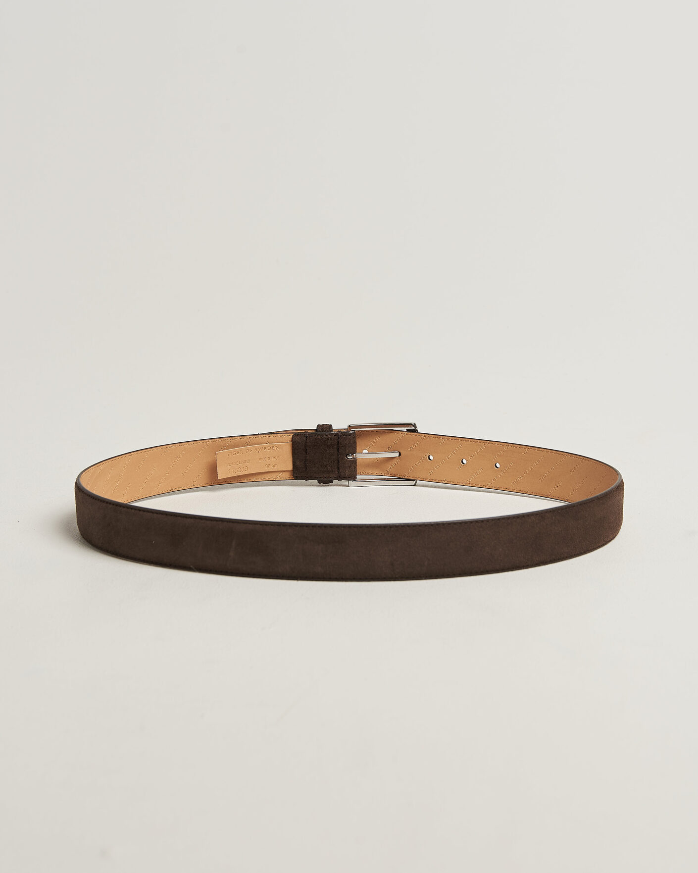 Herr | Bälten | Tiger of Sweden | Bergstroms Suede Belt Dark Brown