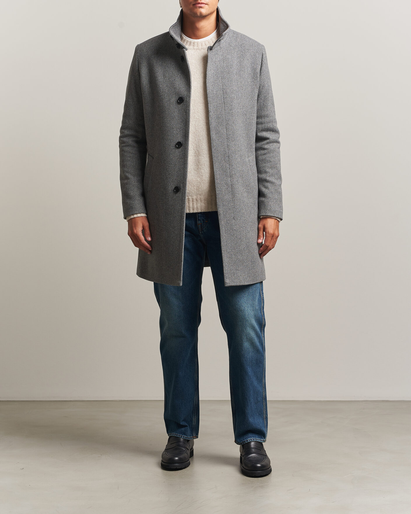 Herr | Jackor | Tiger of Sweden | Aleric Wool Herringbone Coat Fogy