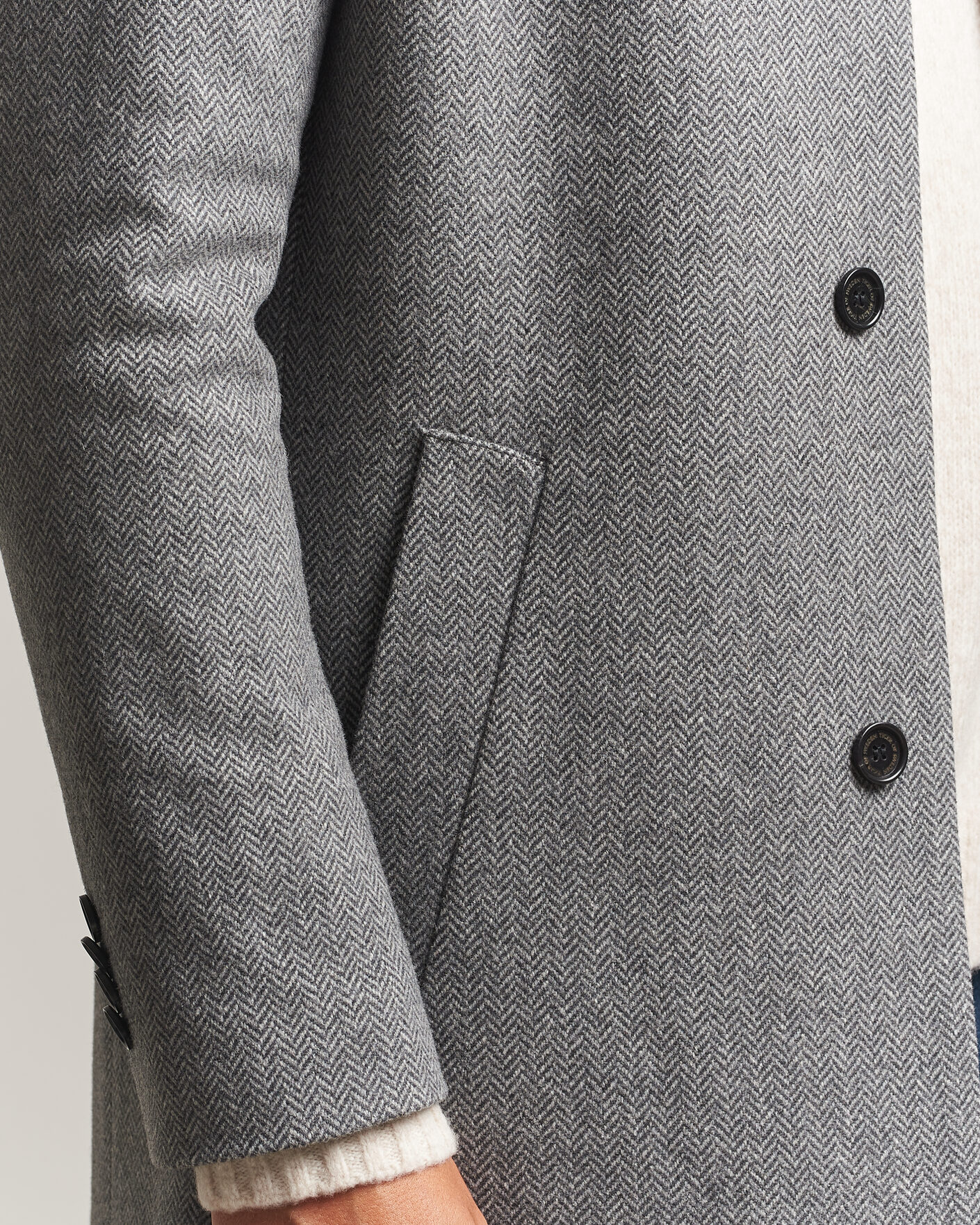 Herr | Jackor | Tiger of Sweden | Aleric Wool Herringbone Coat Fogy