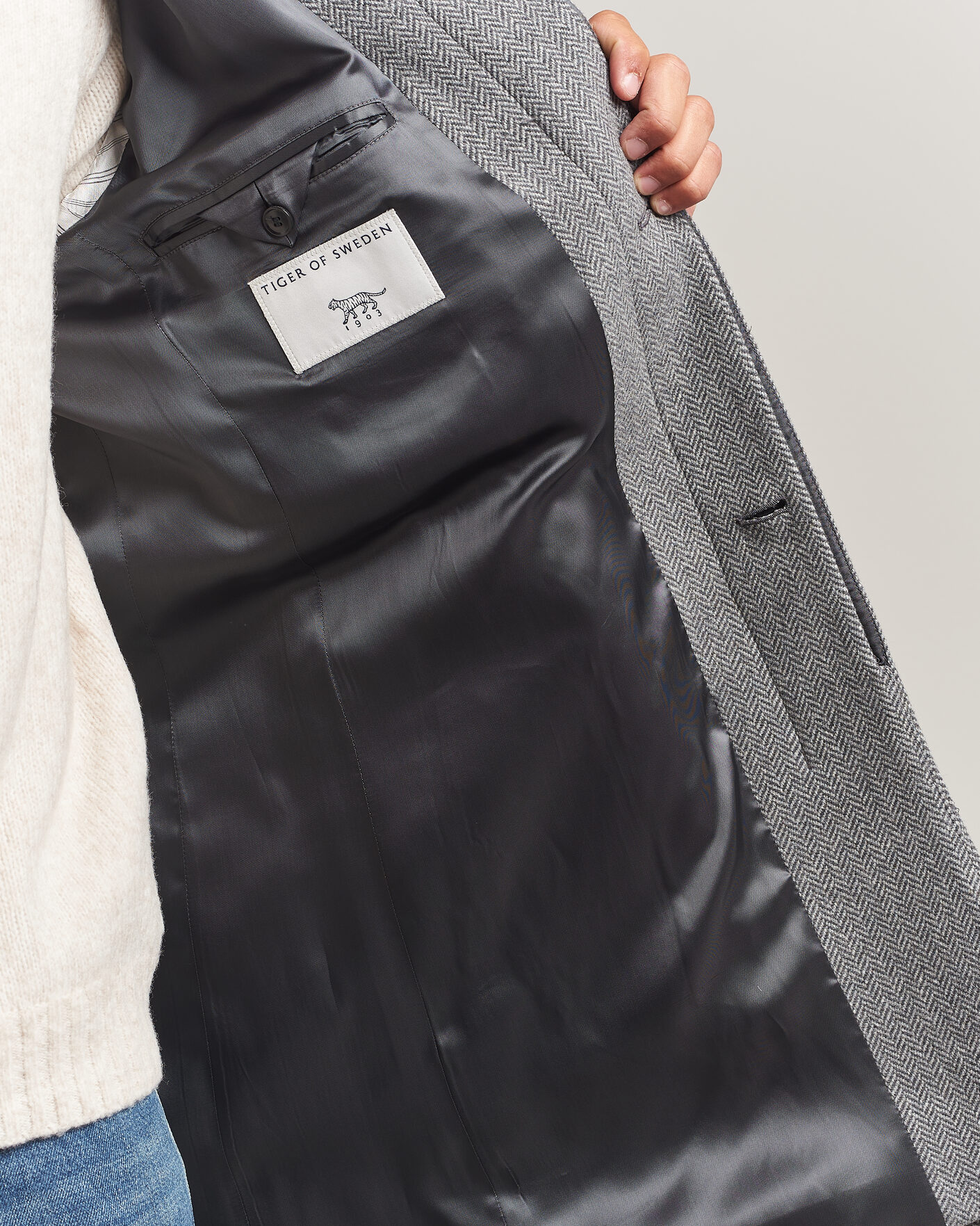 Herr | Jackor | Tiger of Sweden | Aleric Wool Herringbone Coat Fogy