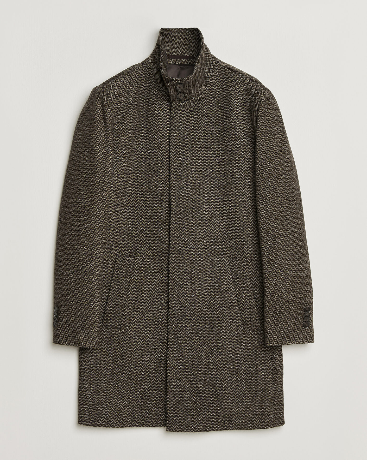 Herr | Jackor | Tiger of Sweden | Aleric Wool Herringbone Coat Brown
