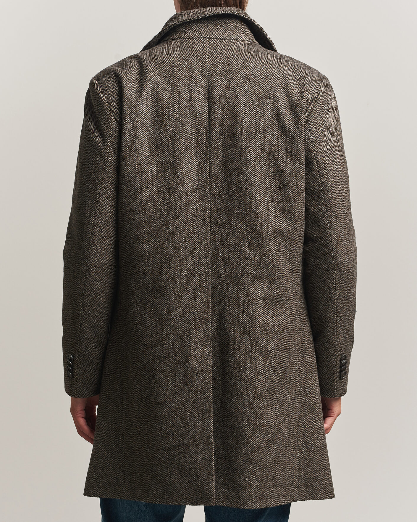 Herr | Jackor | Tiger of Sweden | Aleric Wool Herringbone Coat Brown
