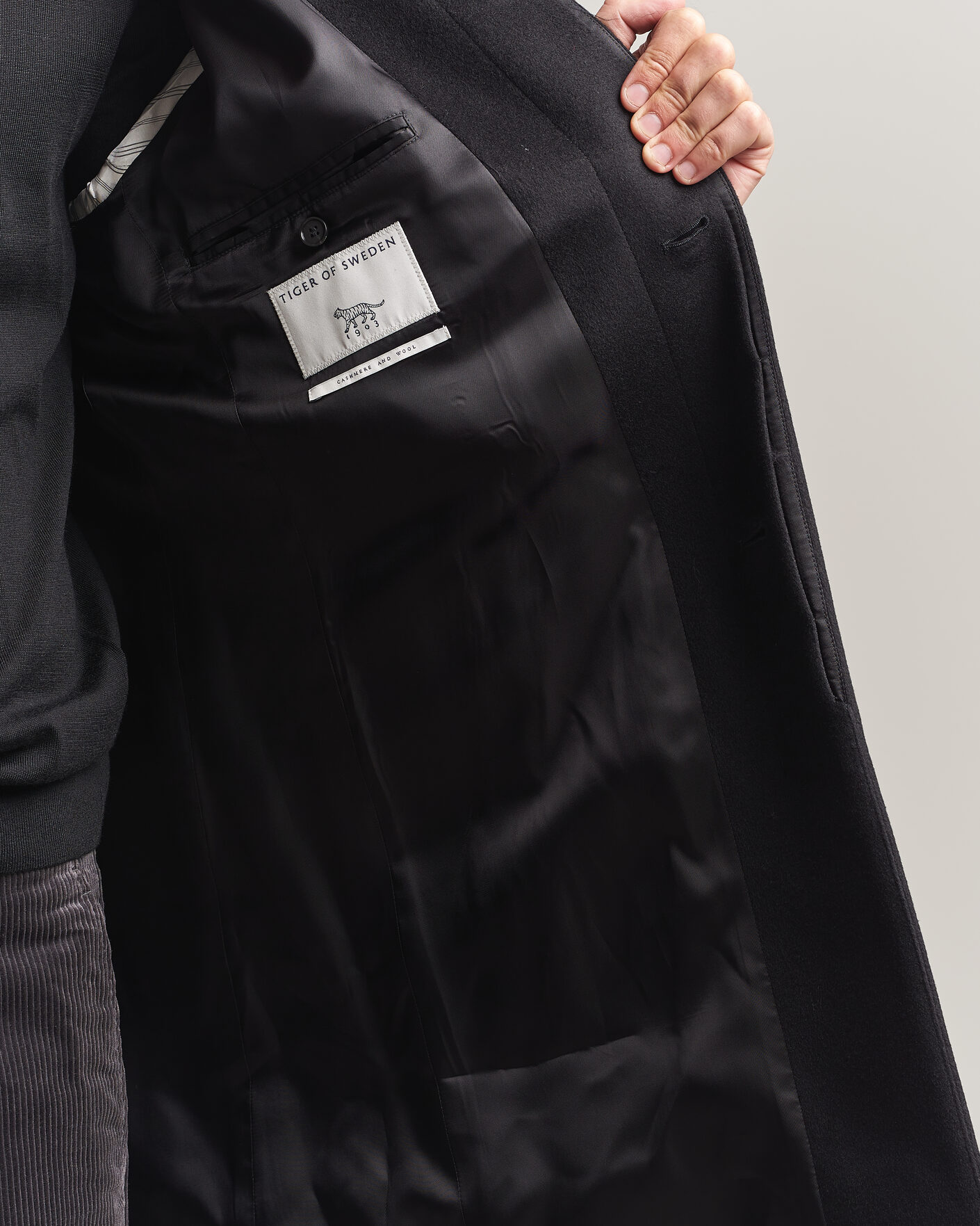 Herr | Jackor | Tiger of Sweden | Aleric Wool/Cashmere Coat Black