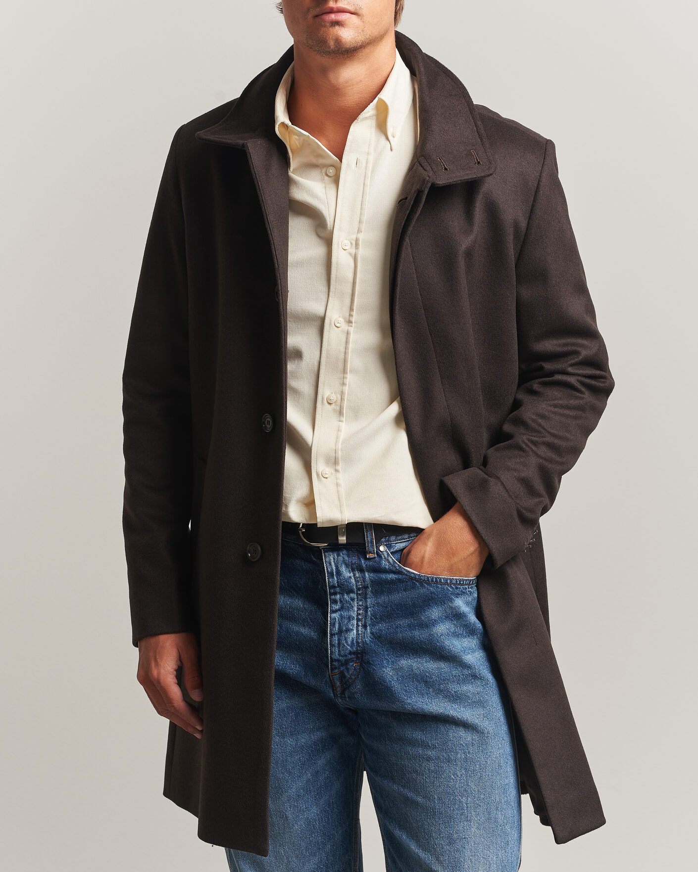 Herr | Jackor | Tiger of Sweden | Aleric Wool/Cashmere Coat Espresso
