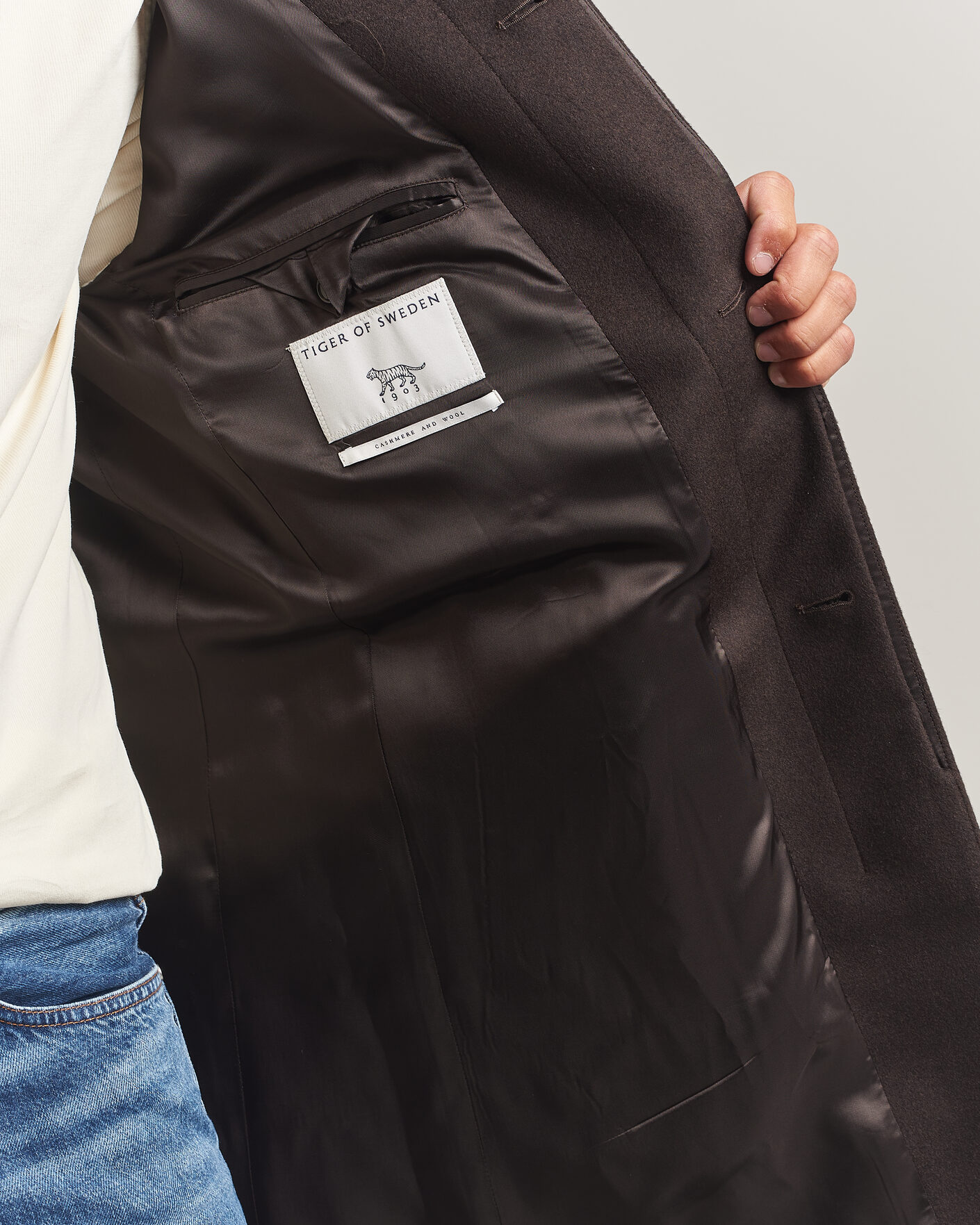 Herr | Jackor | Tiger of Sweden | Aleric Wool/Cashmere Coat Espresso
