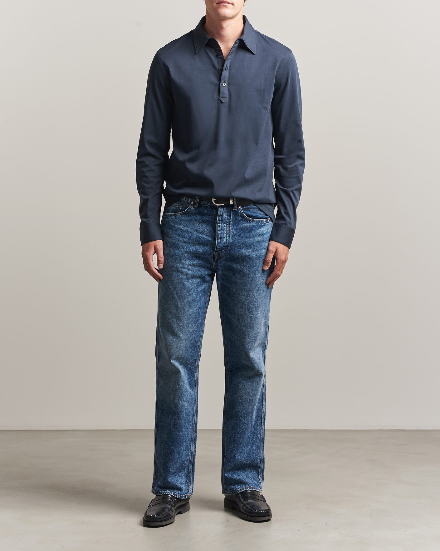 Herr | Pikéer | Tiger of Sweden | Tanner Mercerized Cotton Polo Light Ink