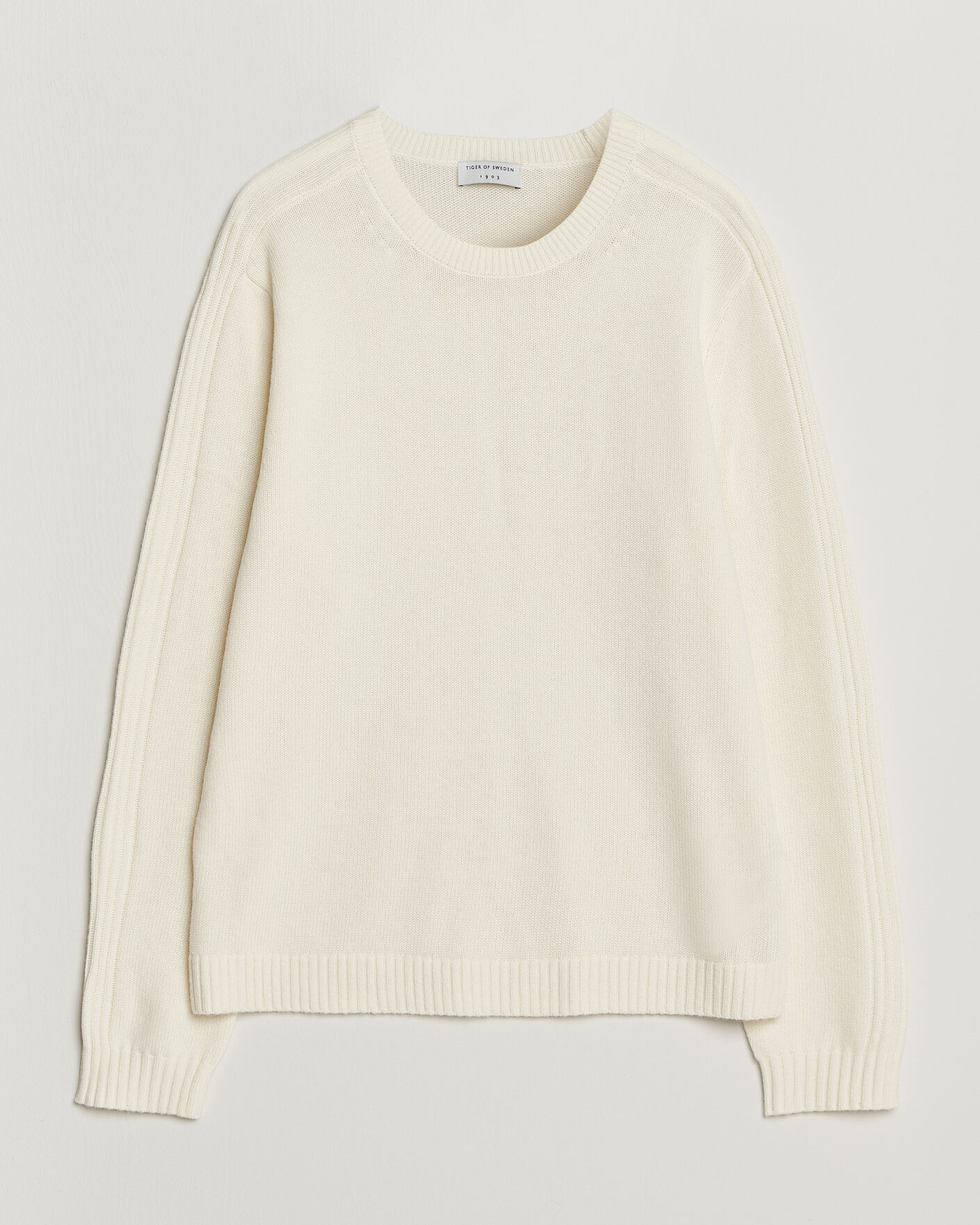 Herr | Tröjor | Tiger of Sweden | Wilfred Wool/Cashmere Sweater Porcelain Cream