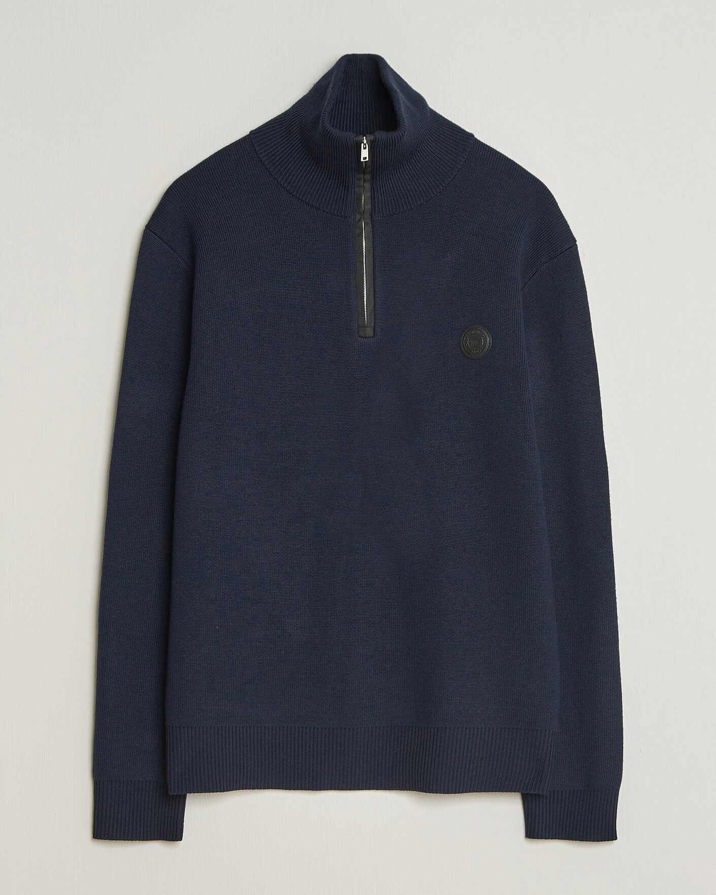 Herr | Tröjor | Tiger of Sweden | Hamish Wool Heavy Knitted Half Zip Night Grape