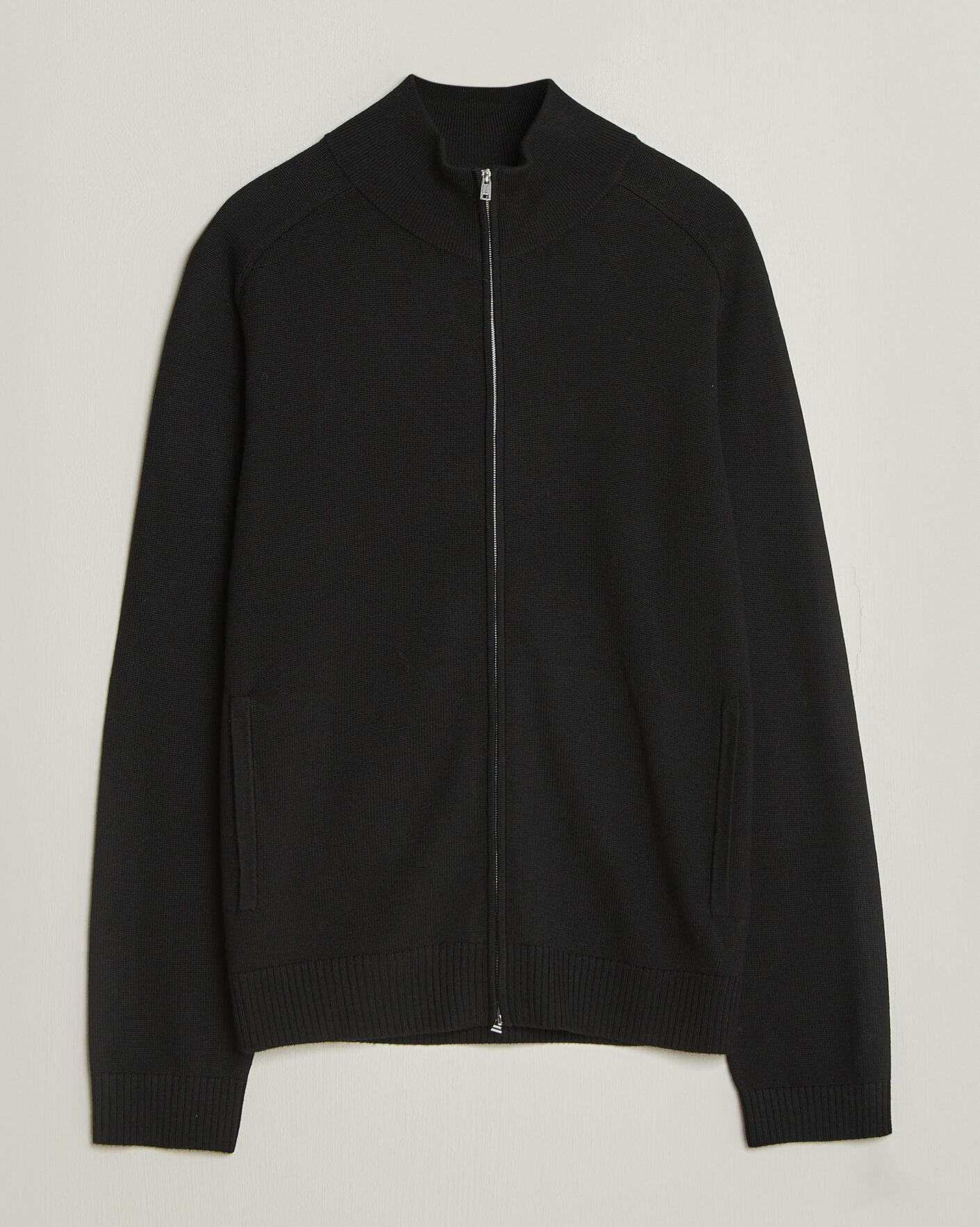 Herr | Tröjor | Tiger of Sweden | Cassian Wool Full Zip Black
