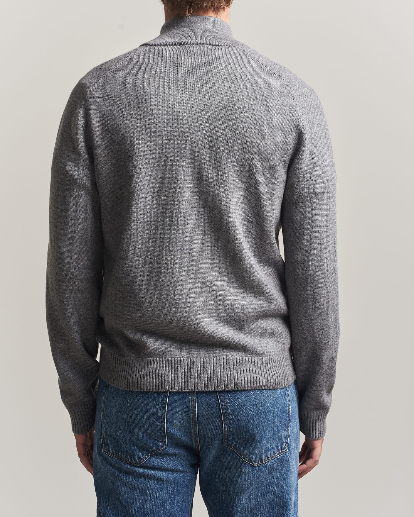 Herr | Tröjor | Tiger of Sweden | Cassian Wool Full Zip Concrete Melange