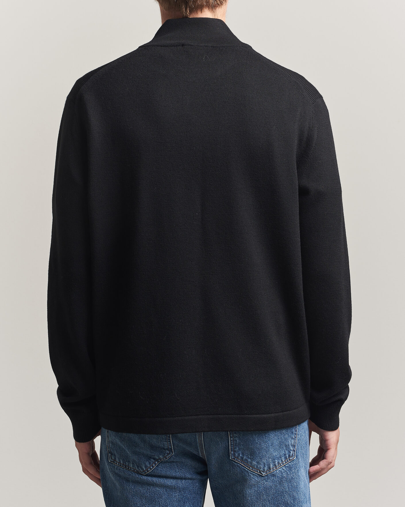 Herr | Tröjor | Tiger of Sweden | Travis Wool Half Zip Black
