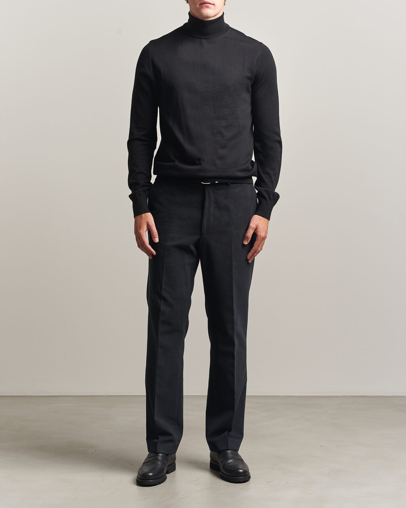 Herr | Tröjor | Tiger of Sweden | Nevile Extra Fine Merino Polo Black