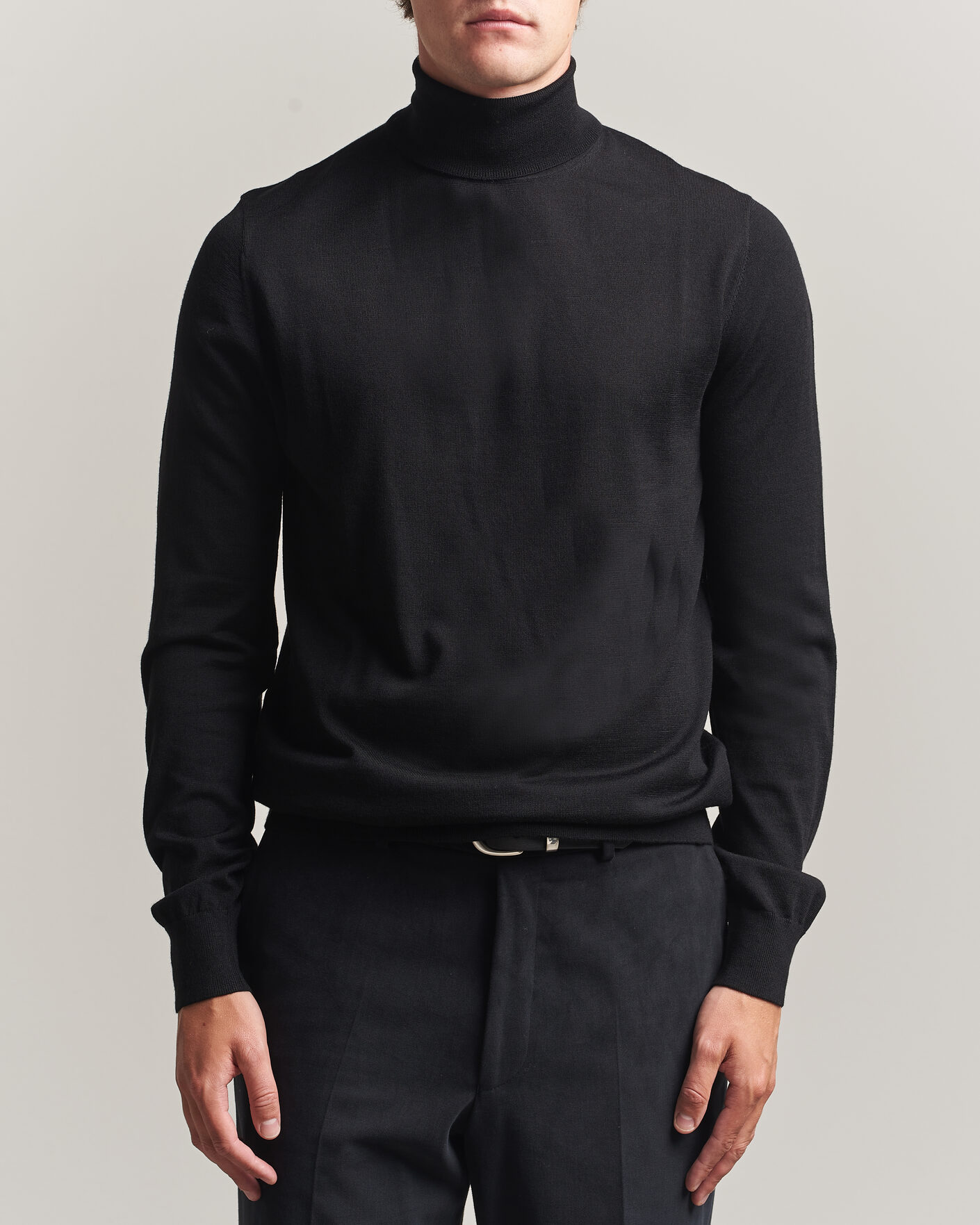 Herr | Tröjor | Tiger of Sweden | Nevile Extra Fine Merino Polo Black
