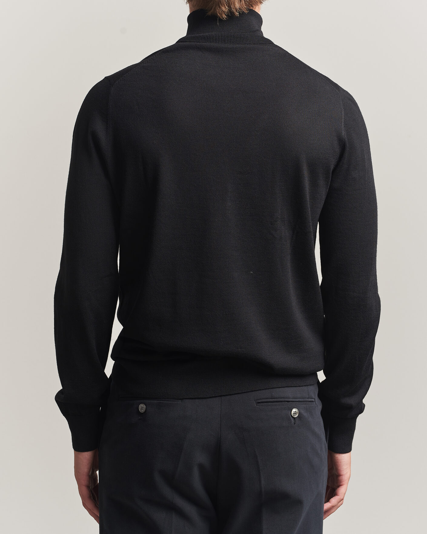 Herr | Tröjor | Tiger of Sweden | Nevile Extra Fine Merino Polo Black