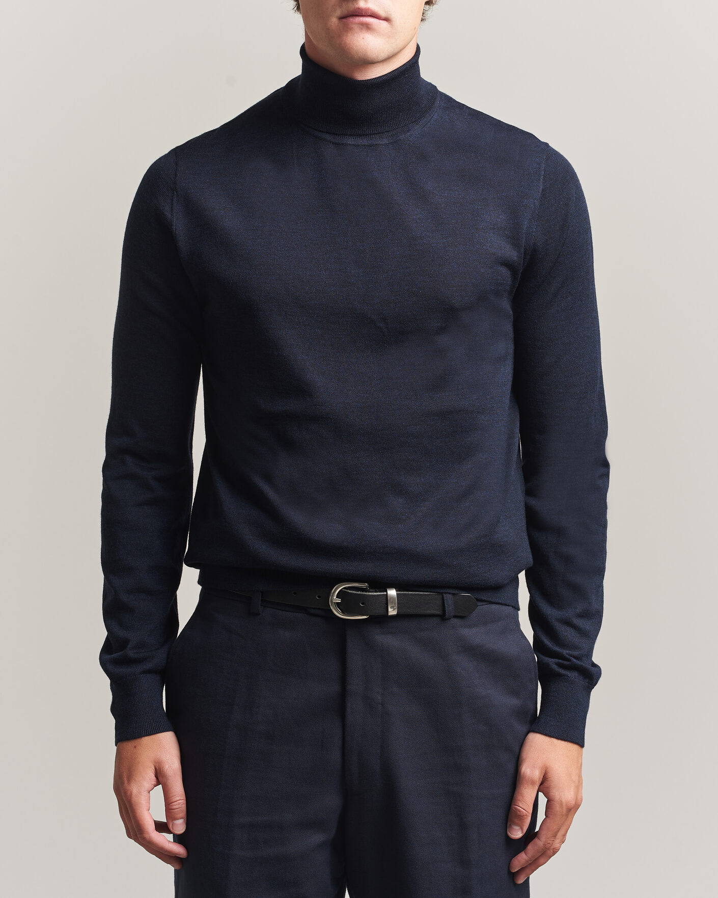 Herr | Tröjor | Tiger of Sweden | Nevile Extra Fine Merino Polo Light Ink
