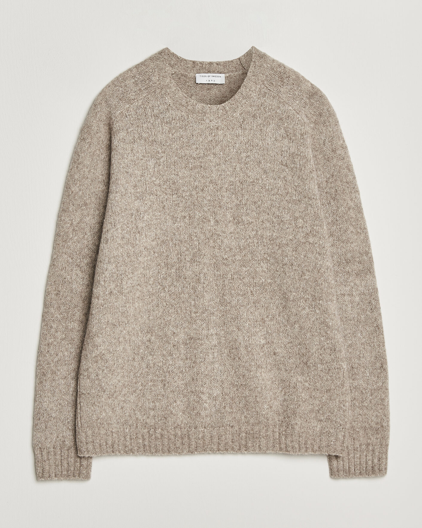 Herr | Tröjor | Tiger of Sweden | Adryan Yak/Alpaca Knitted Sweater Stone Melange