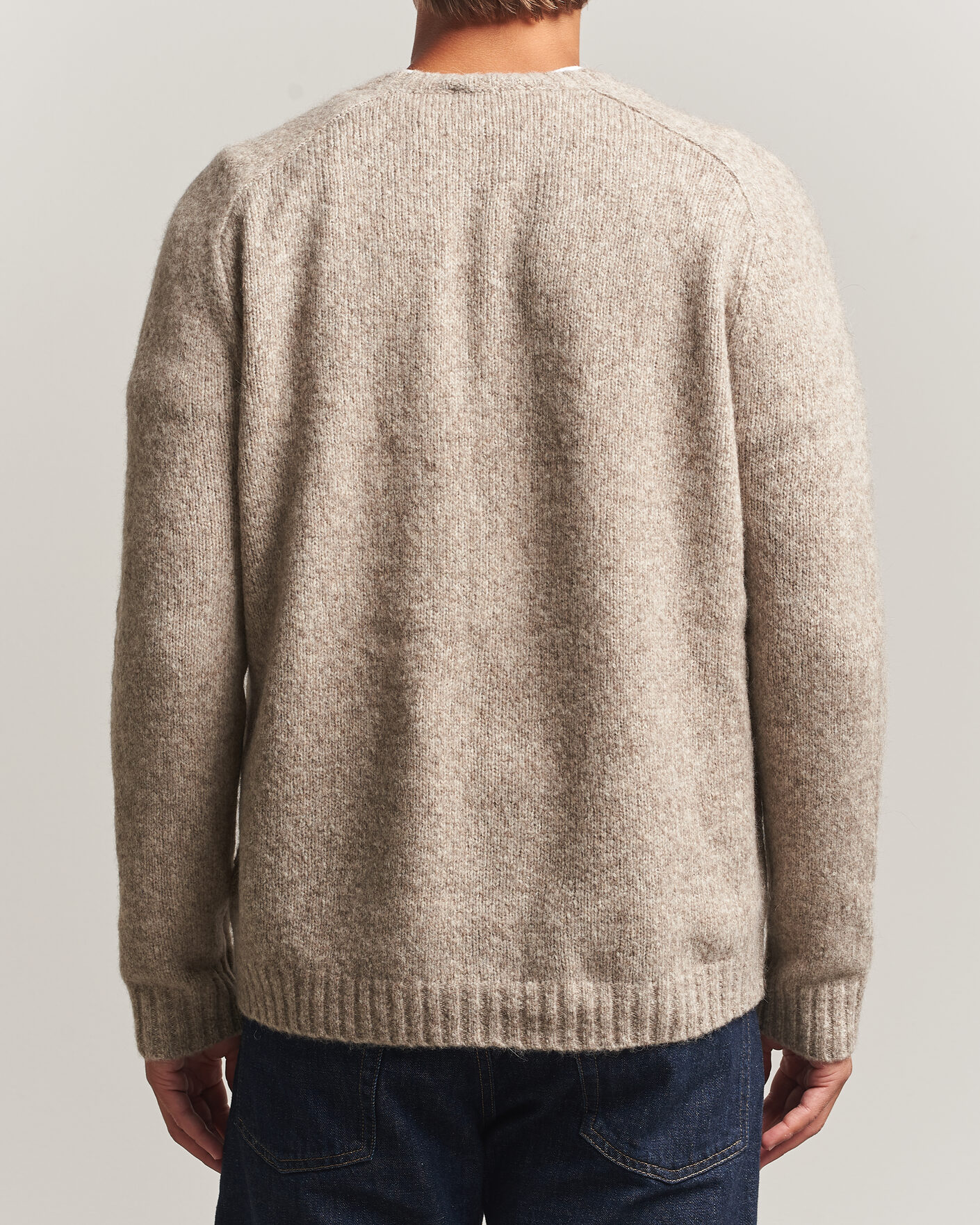 Herr | Tröjor | Tiger of Sweden | Adryan Yak/Alpaca Knitted Sweater Stone Melange