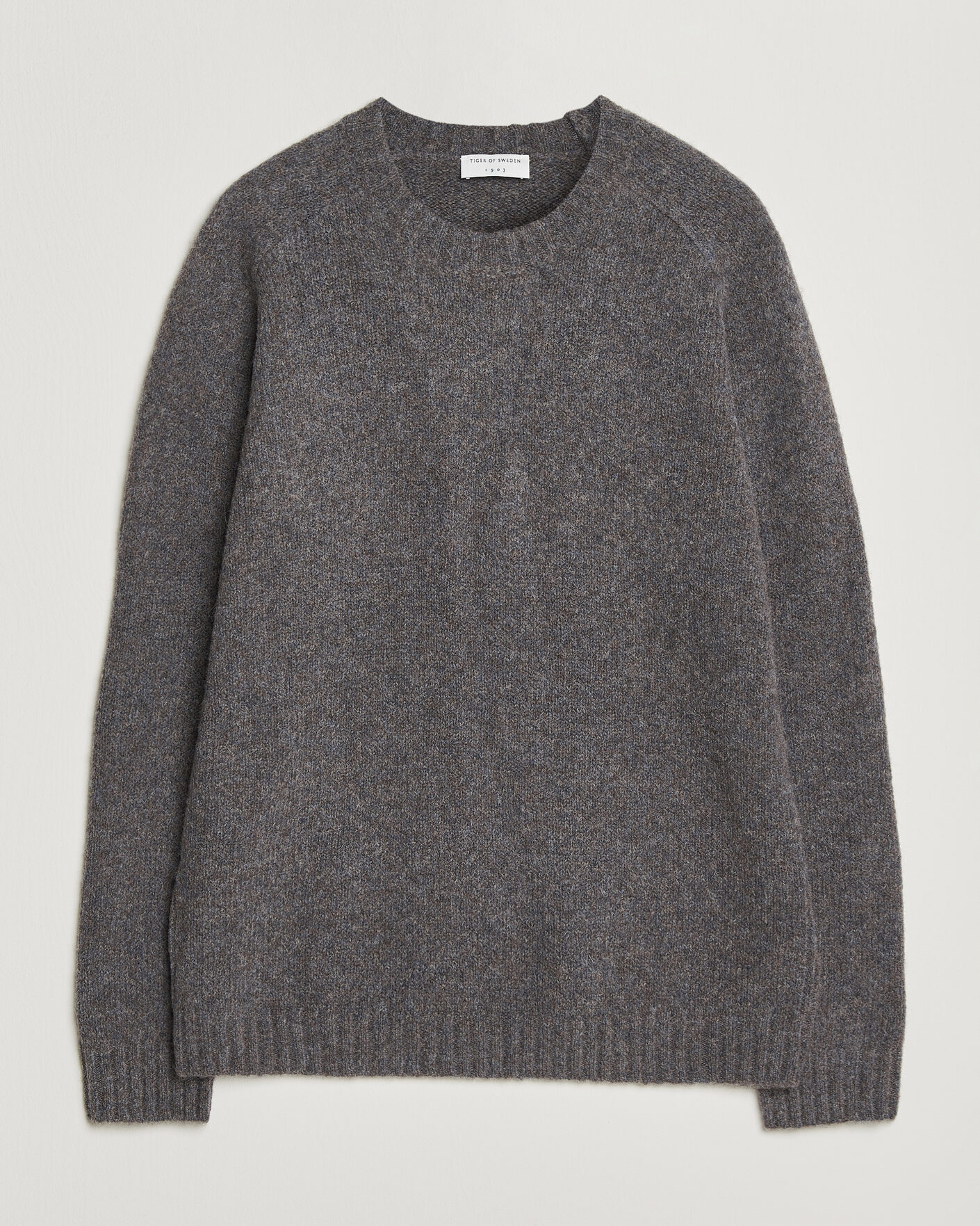 Herr | Tröjor | Tiger of Sweden | Adryan Yak/Alpaca Knitted Sweater Grey Melange